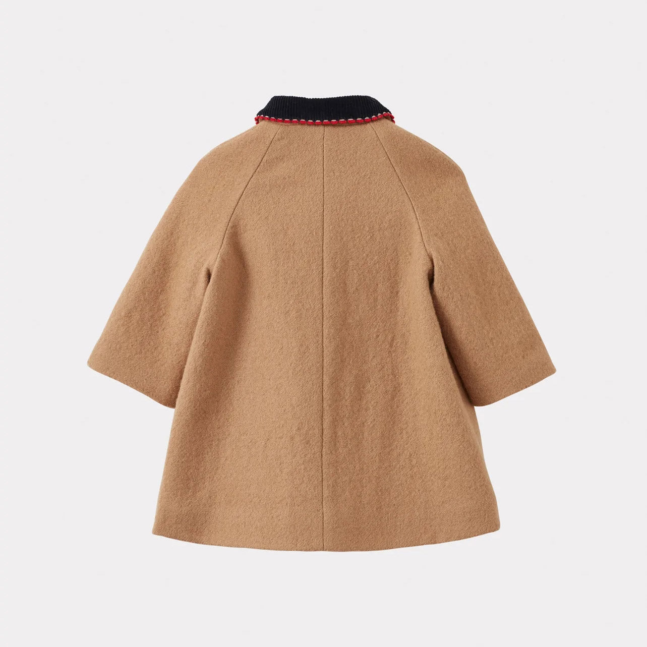 Baby Boys & Girls Brown Check Wool Coat