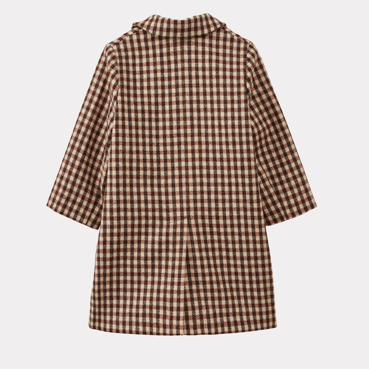 Boys & Girls Brown Check Wool Coat