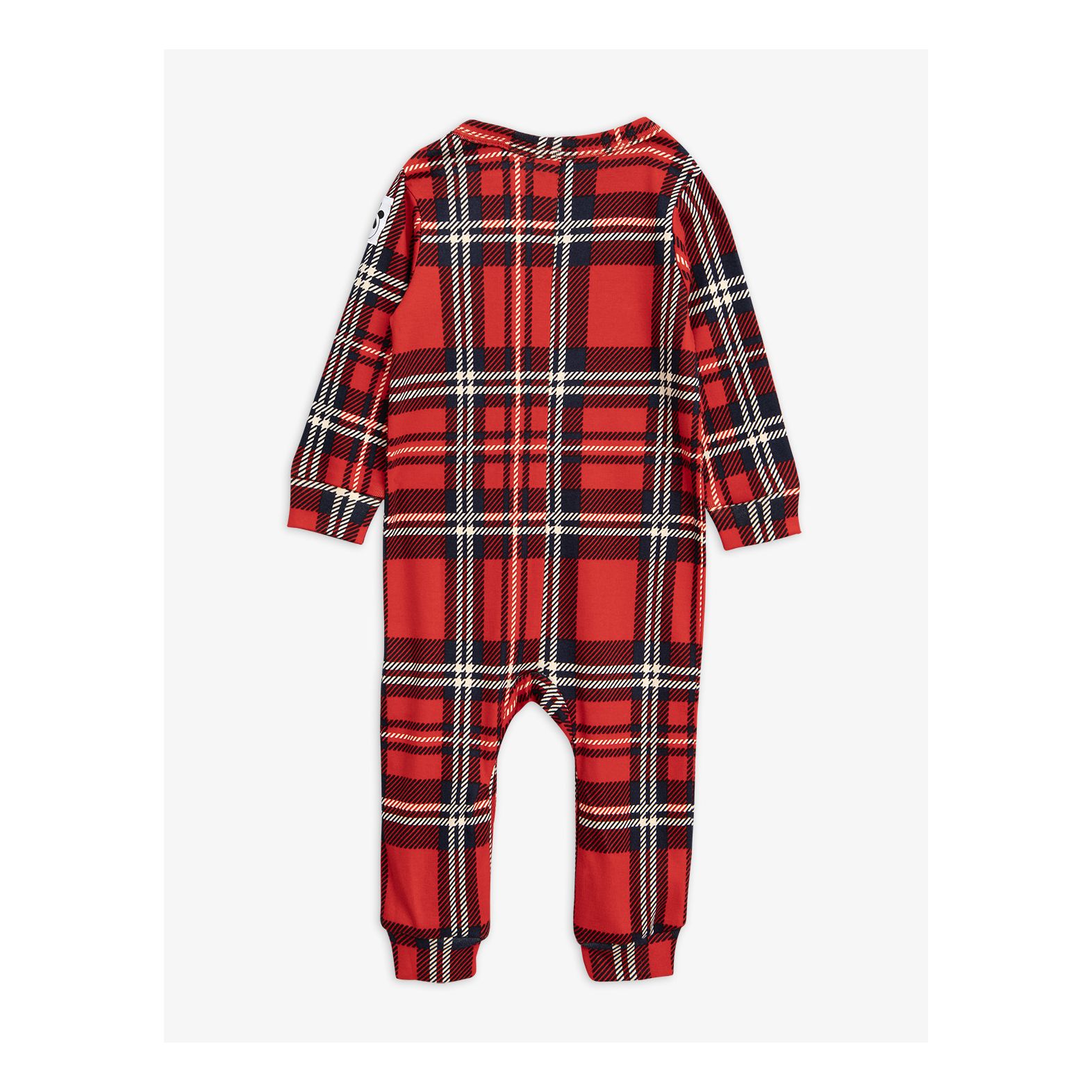 Baby Red Organic Cotton Check Jumpsuit
