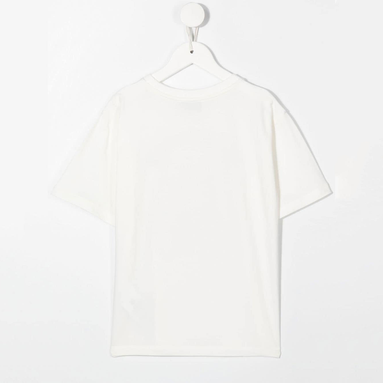 Boys & Girls White Printed Cotton T-Shirt