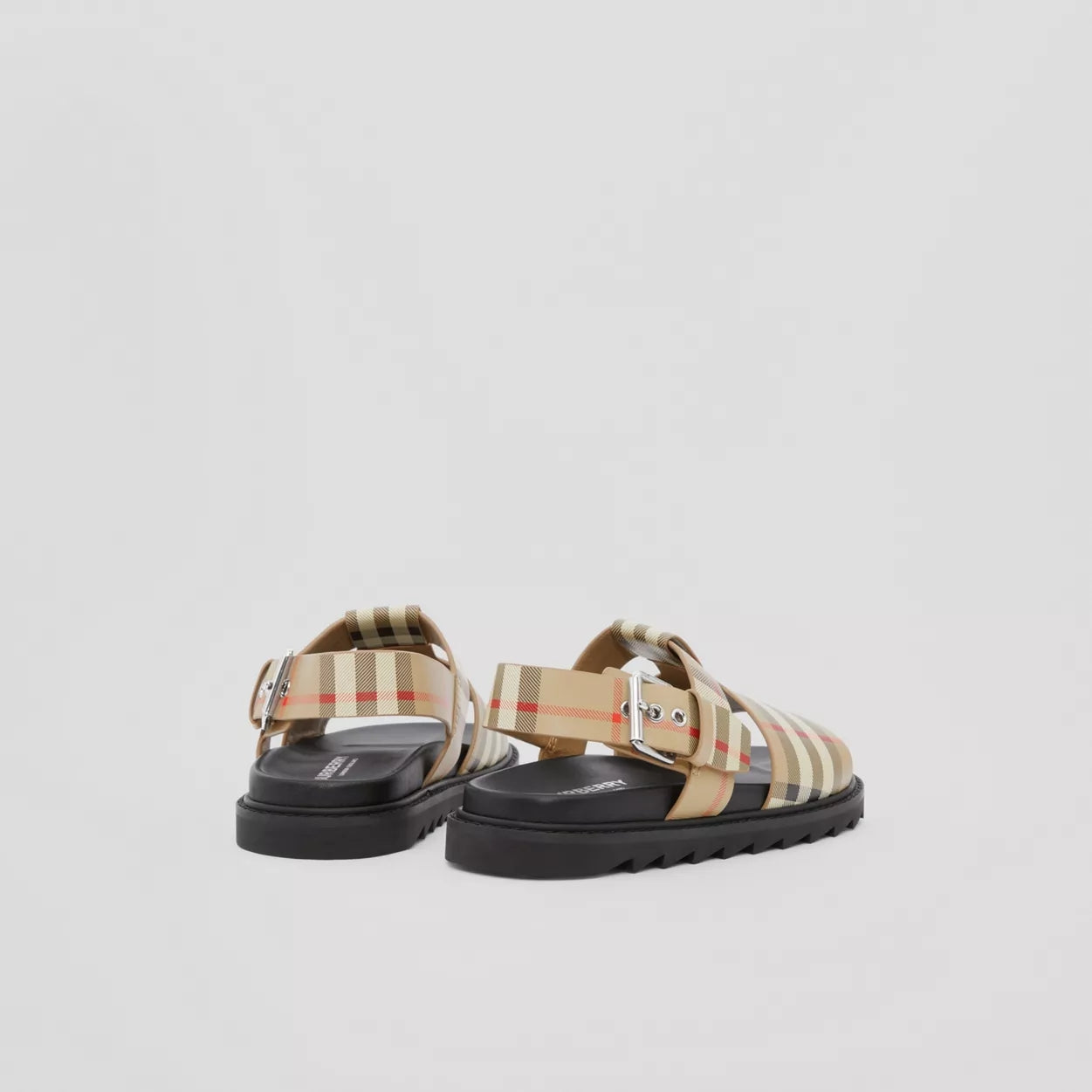 Boys & Girls Beige Check Sandals