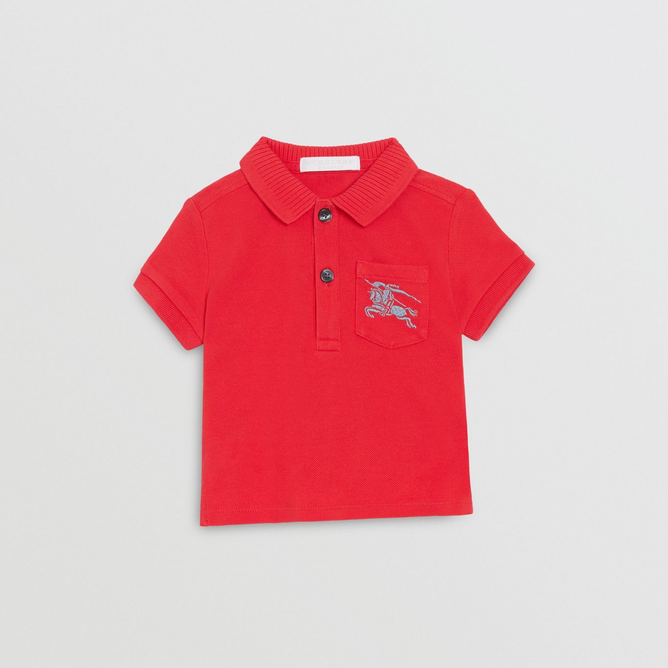 Baby Boys Bright Red Cotton Polo Shirt