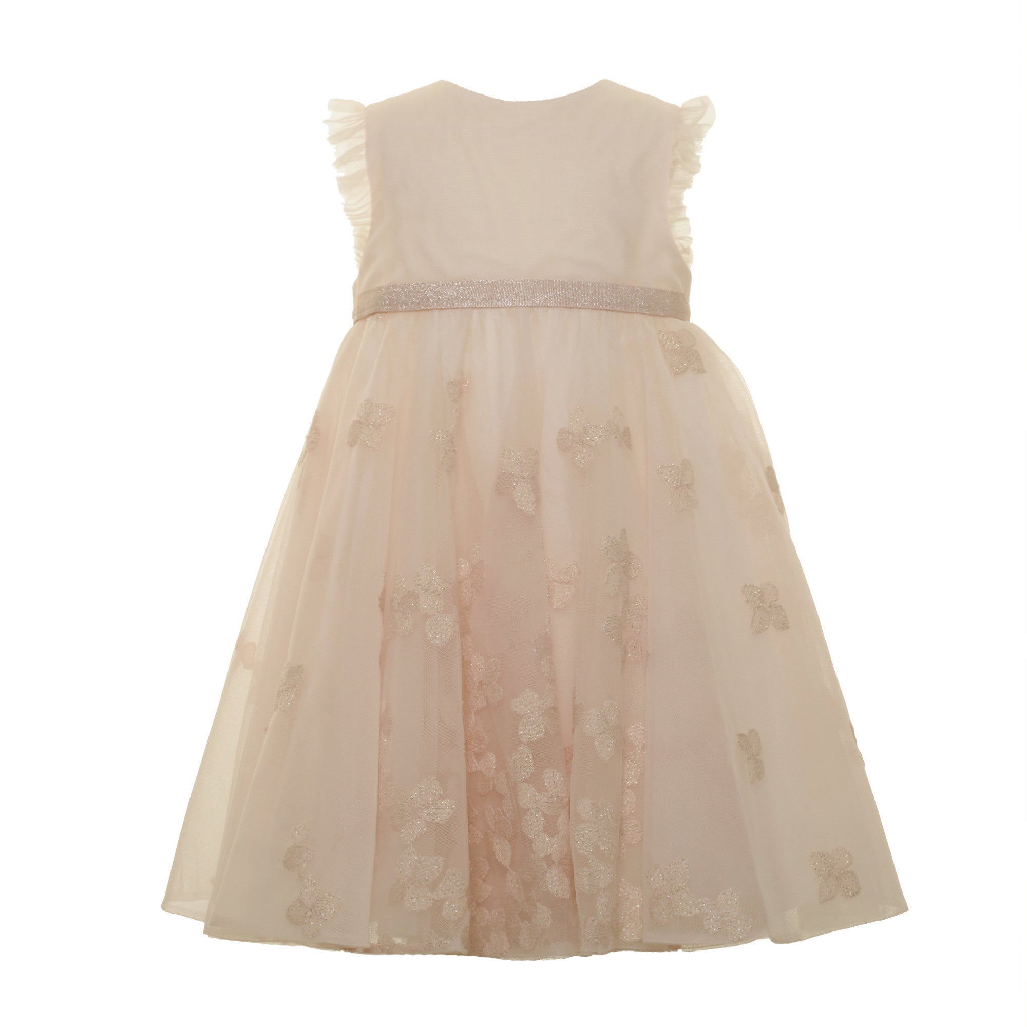 Girls Pink Embroidered Trims Chiffon Wool Dress - CÉMAROSE | Children's Fashion Store - 1