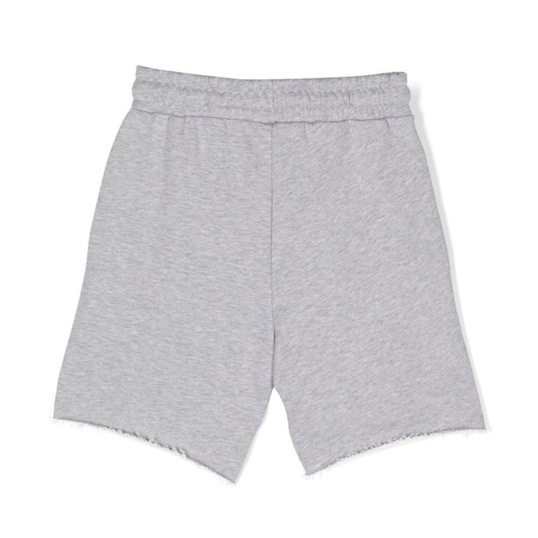 Boys & Girls Grey Logo Cotton Shorts