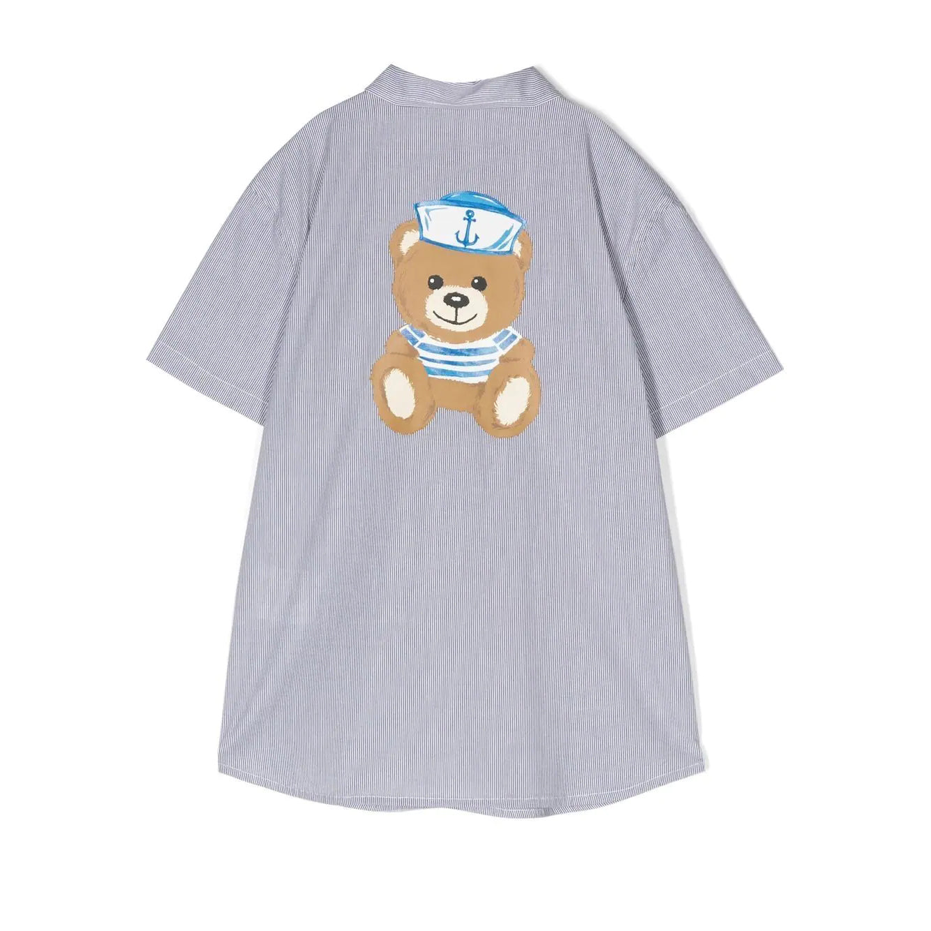 Boys Blue Stripes Cotton Shirt