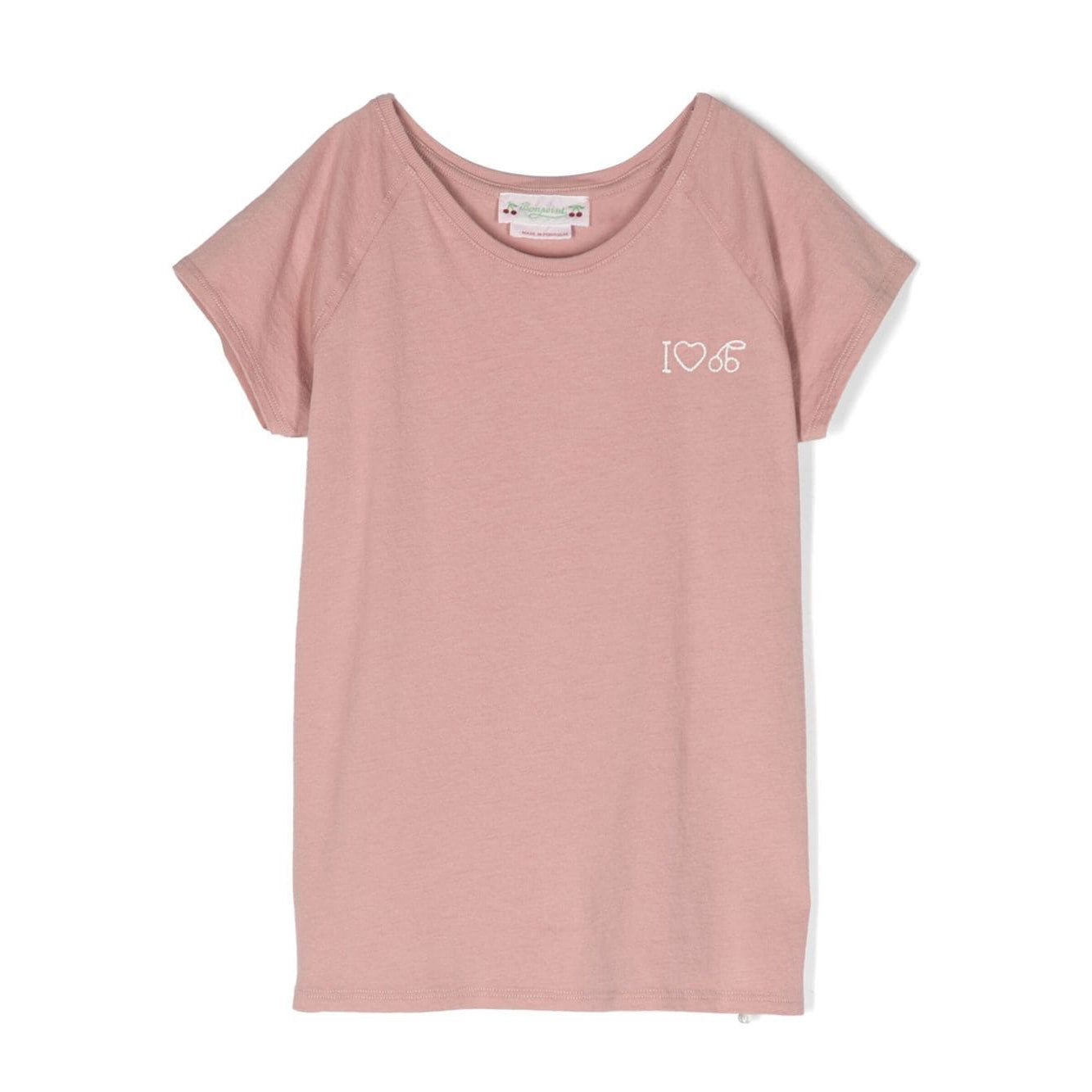 Girls Pink Cotton T-Shirt