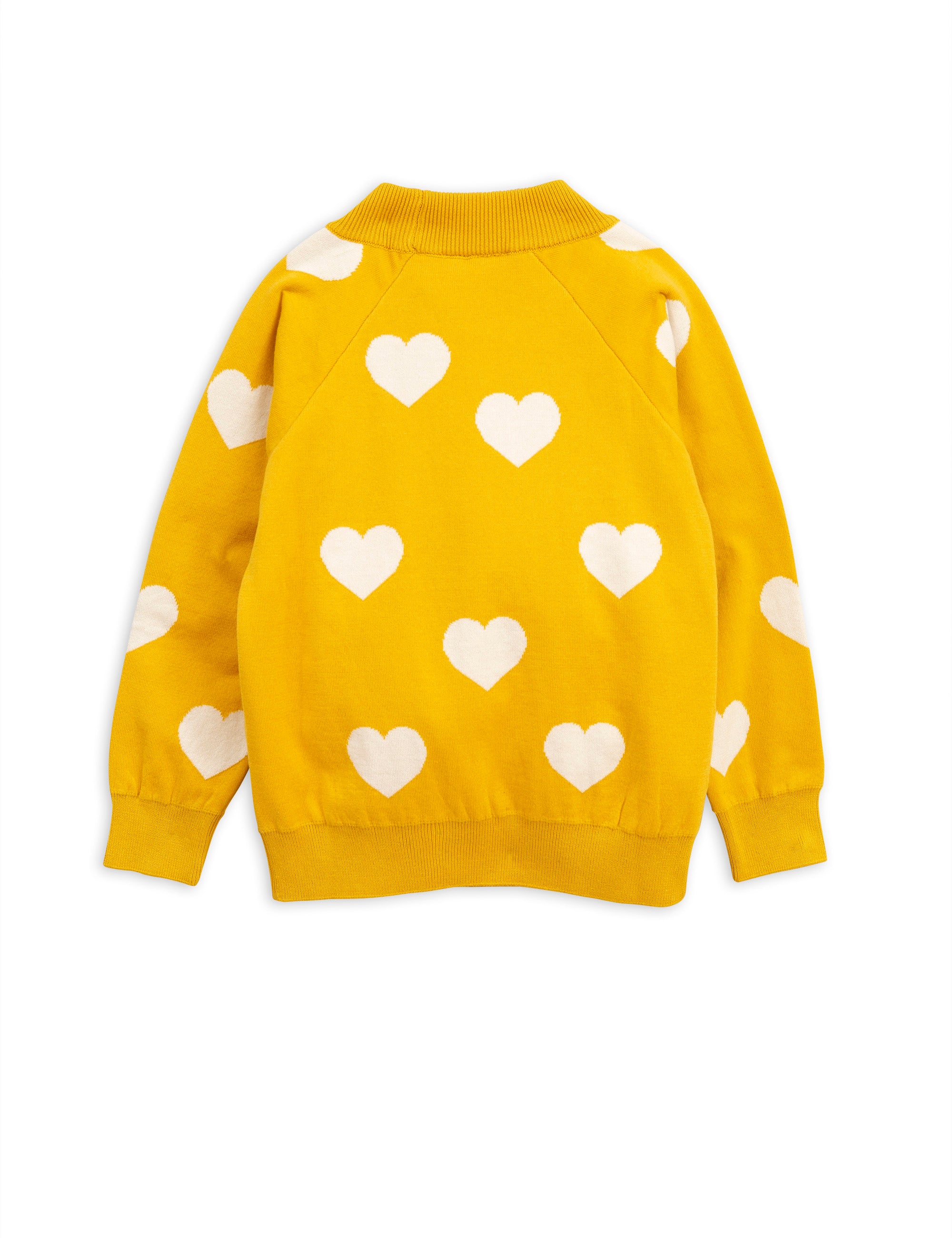 Girls Yellow Heart Cotton Sweater