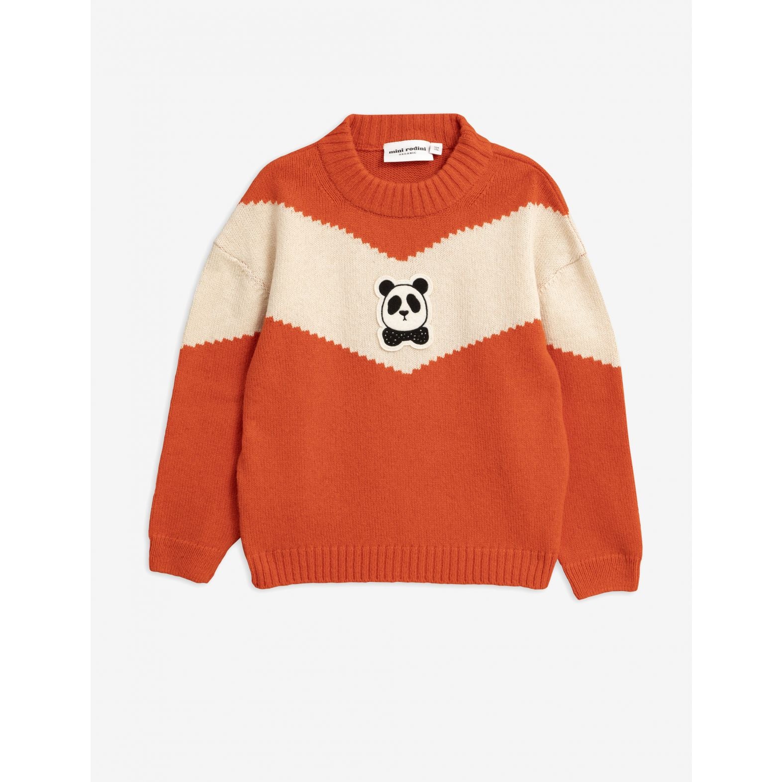 Boys & Girls Orange Panda Wool Sweater