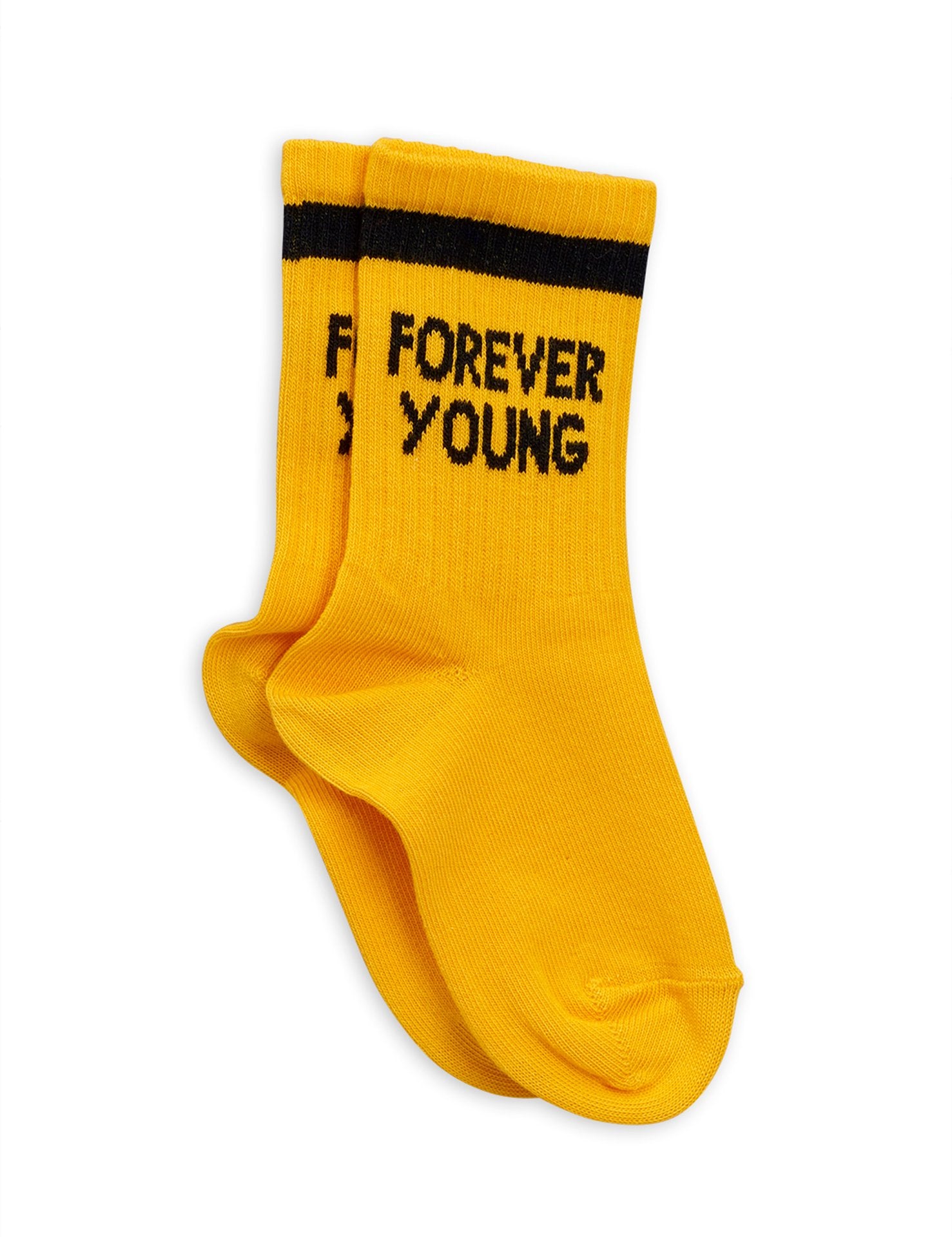 Baby Boys & Girls Yellow Logo Cotton Socks