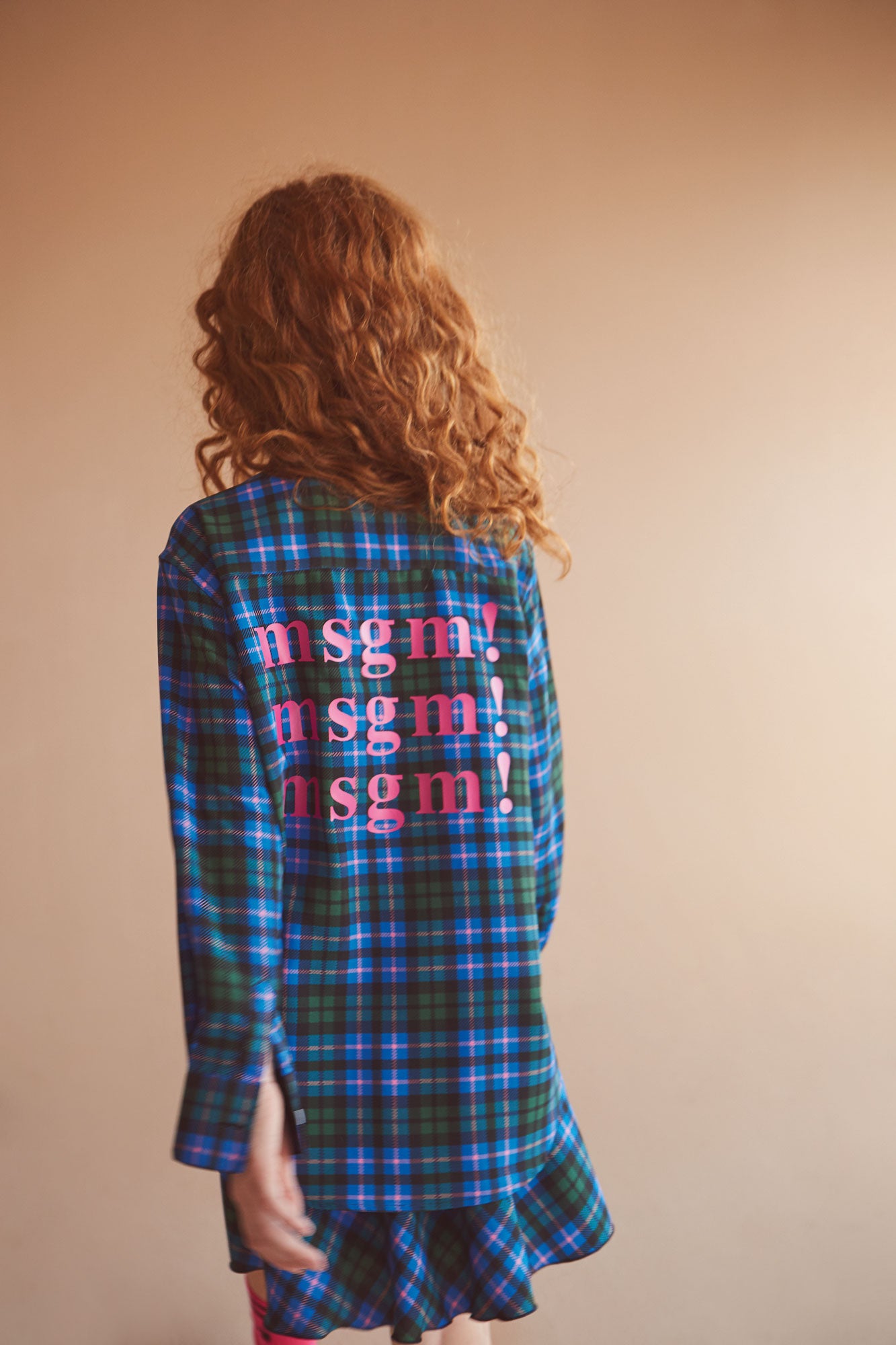 Girls Black Check Blouse
