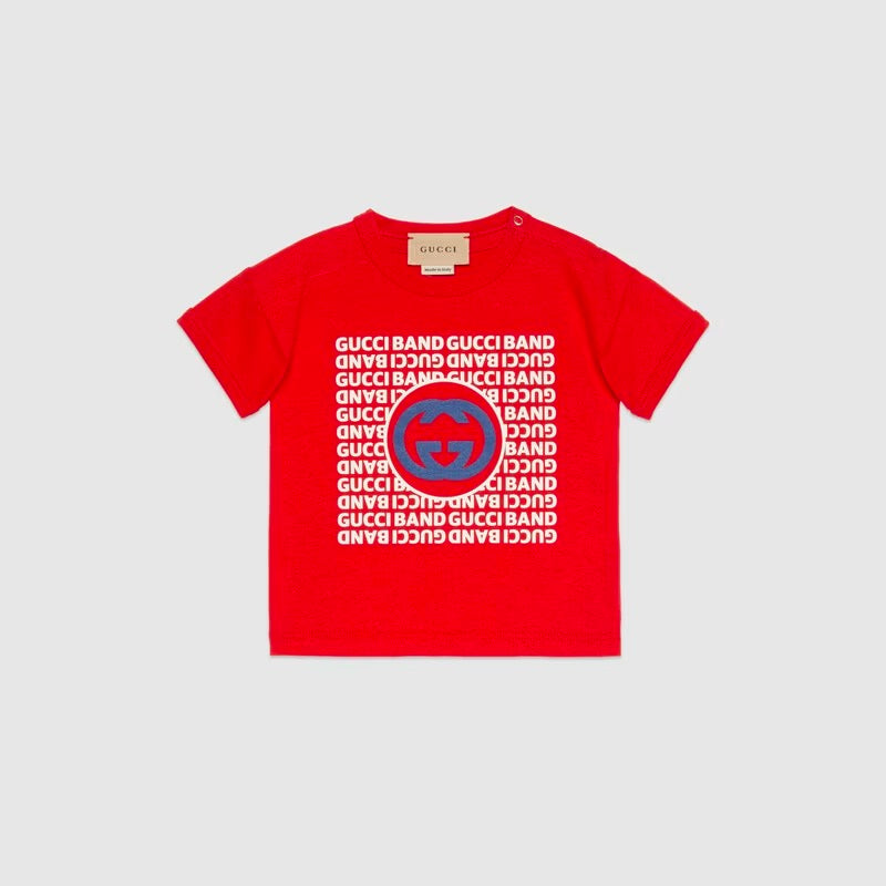Baby Boys & Girls Red Logo Cotton T-Shirt