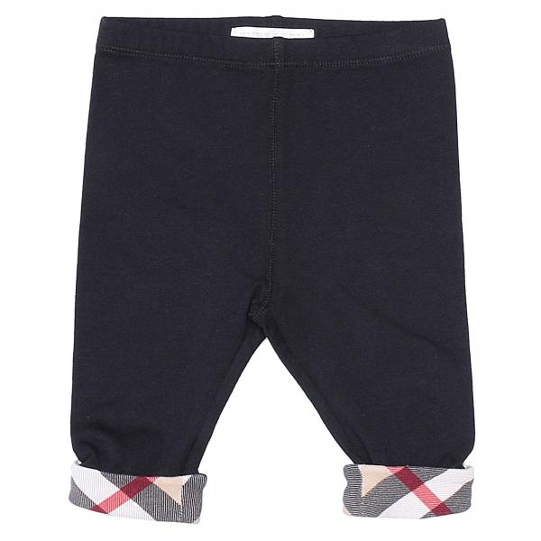 Baby Girls Black Cotton Trousers