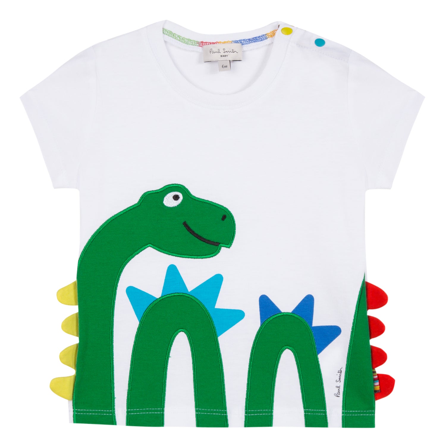 Baby Boys White Snake Cotton T-shirt