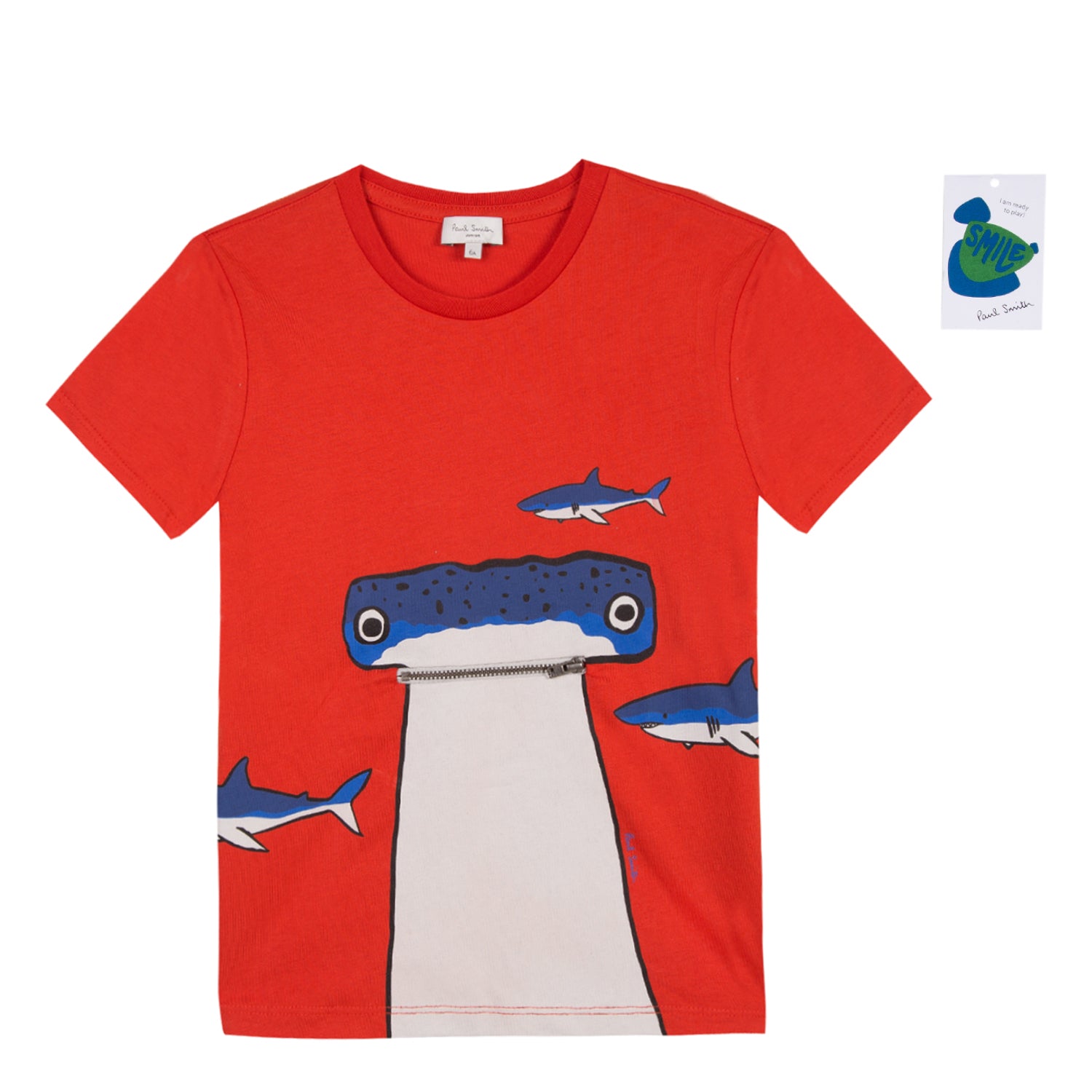 Baby Boys Red Printed Cotton T-shirt