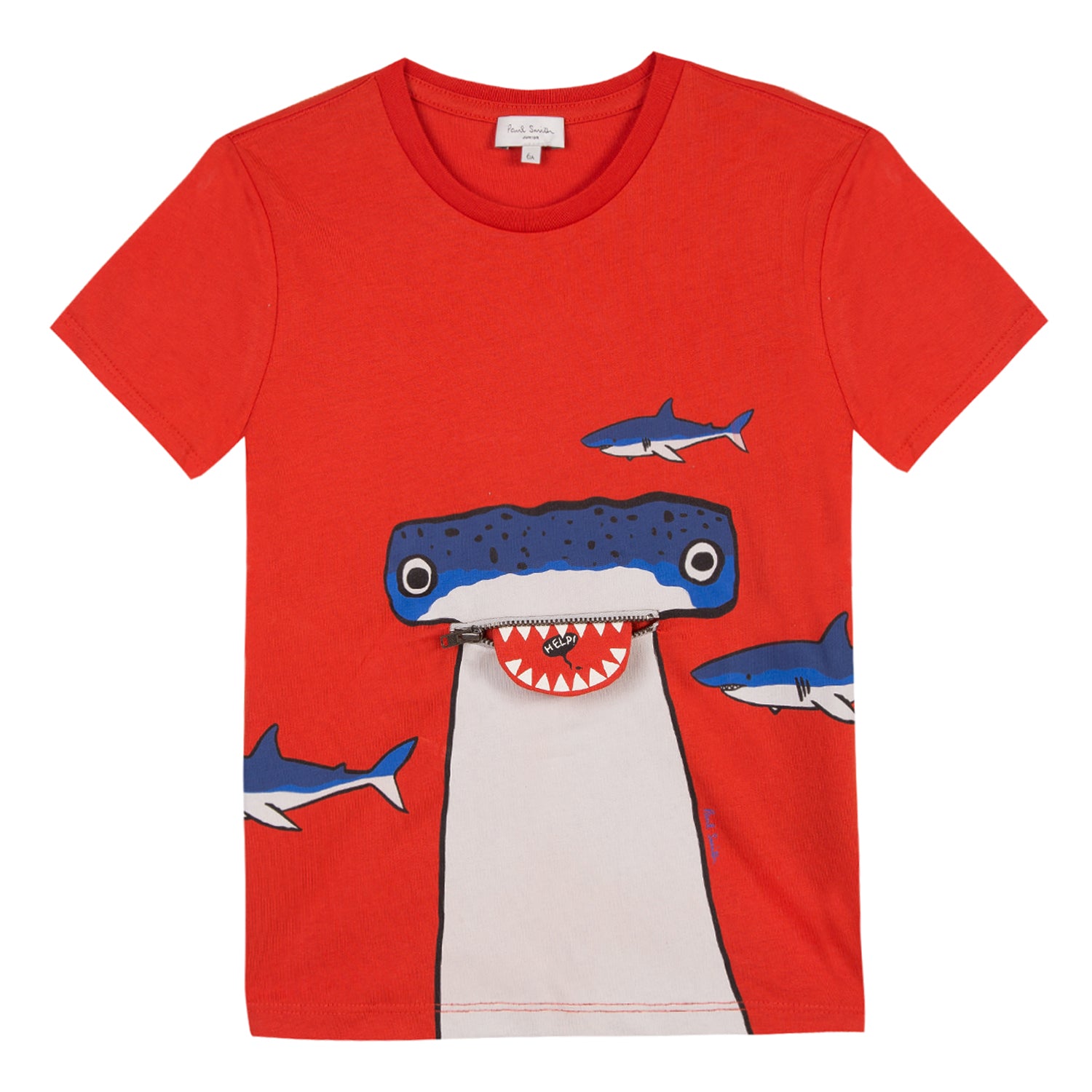 Baby Boys Red Printed Cotton T-shirt