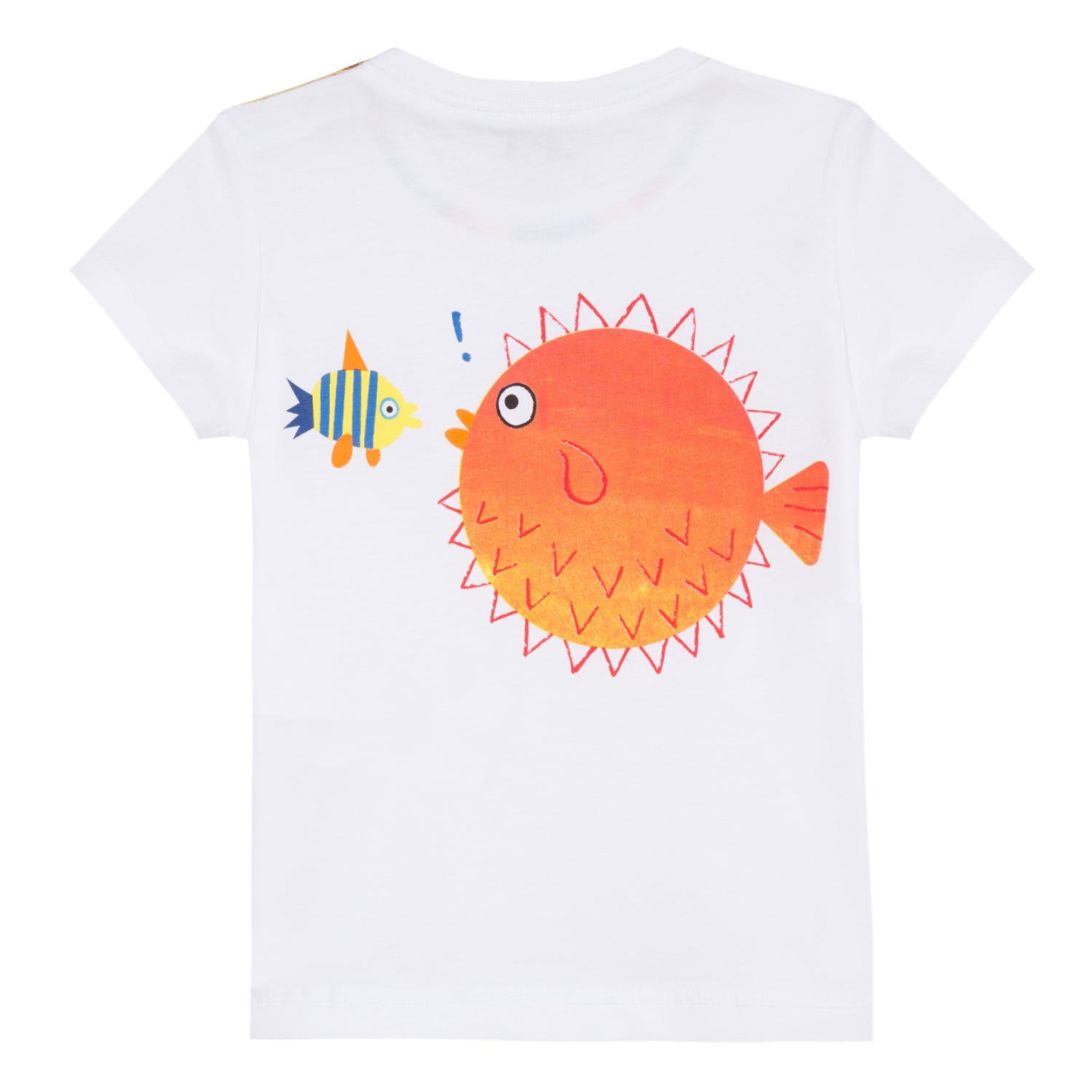 Baby Boys White Fish Cotton T-shirt