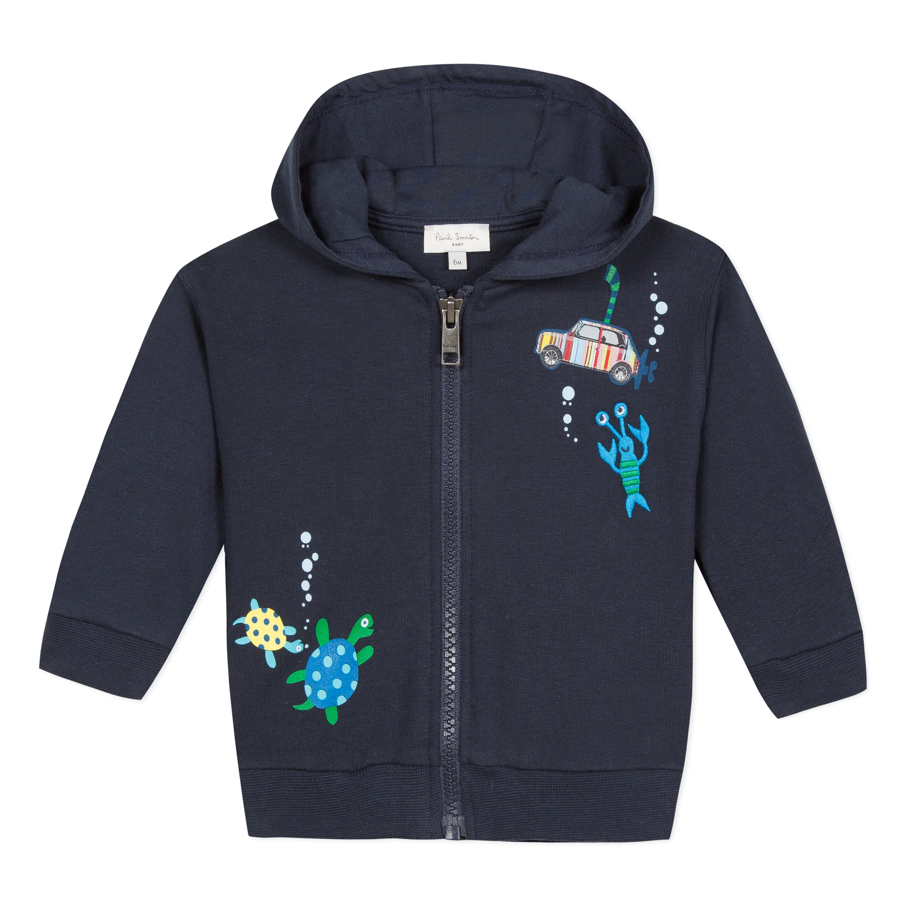 Baby Boys Dark Blue Cotton Coat