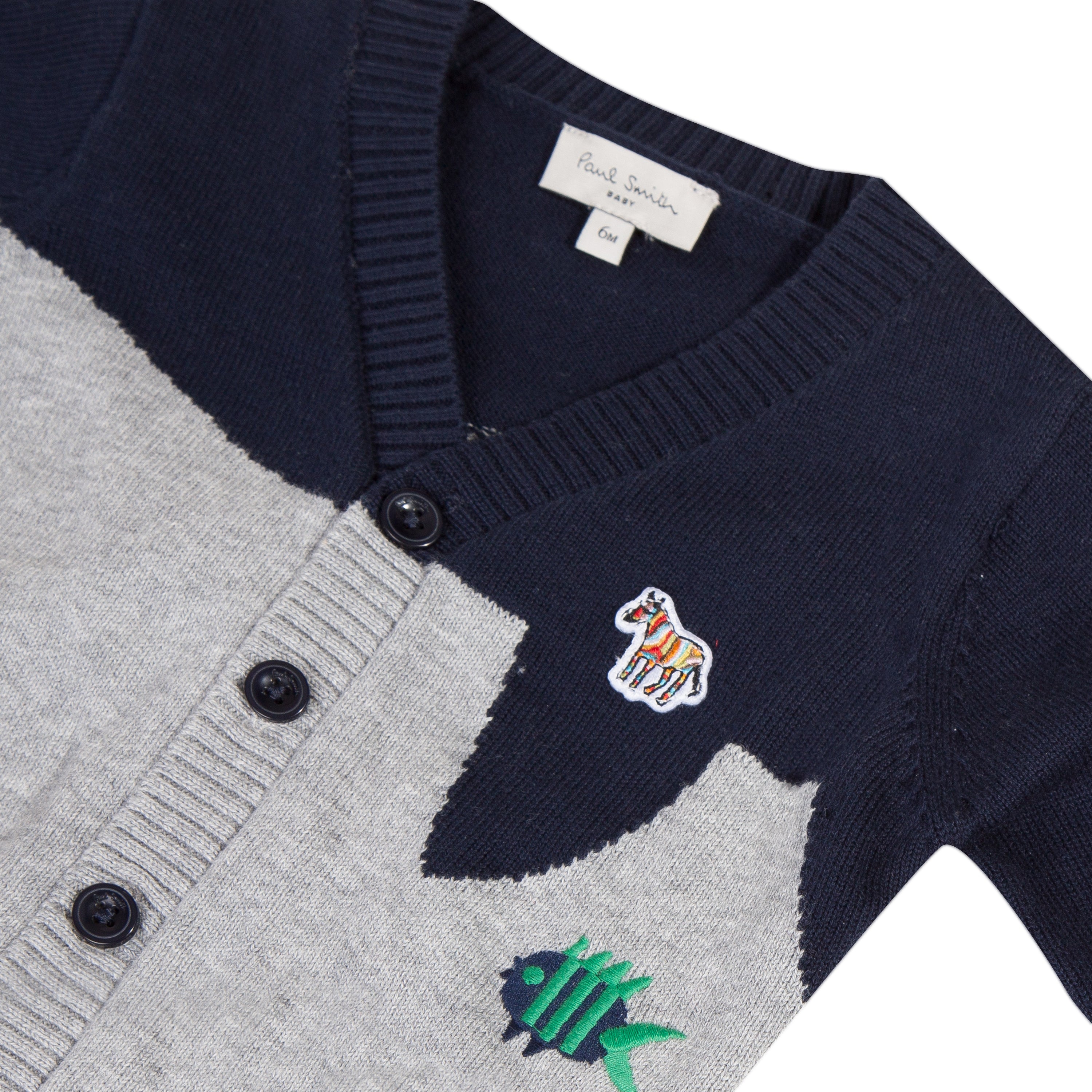 Baby Boys Grey Cotton Cardigan