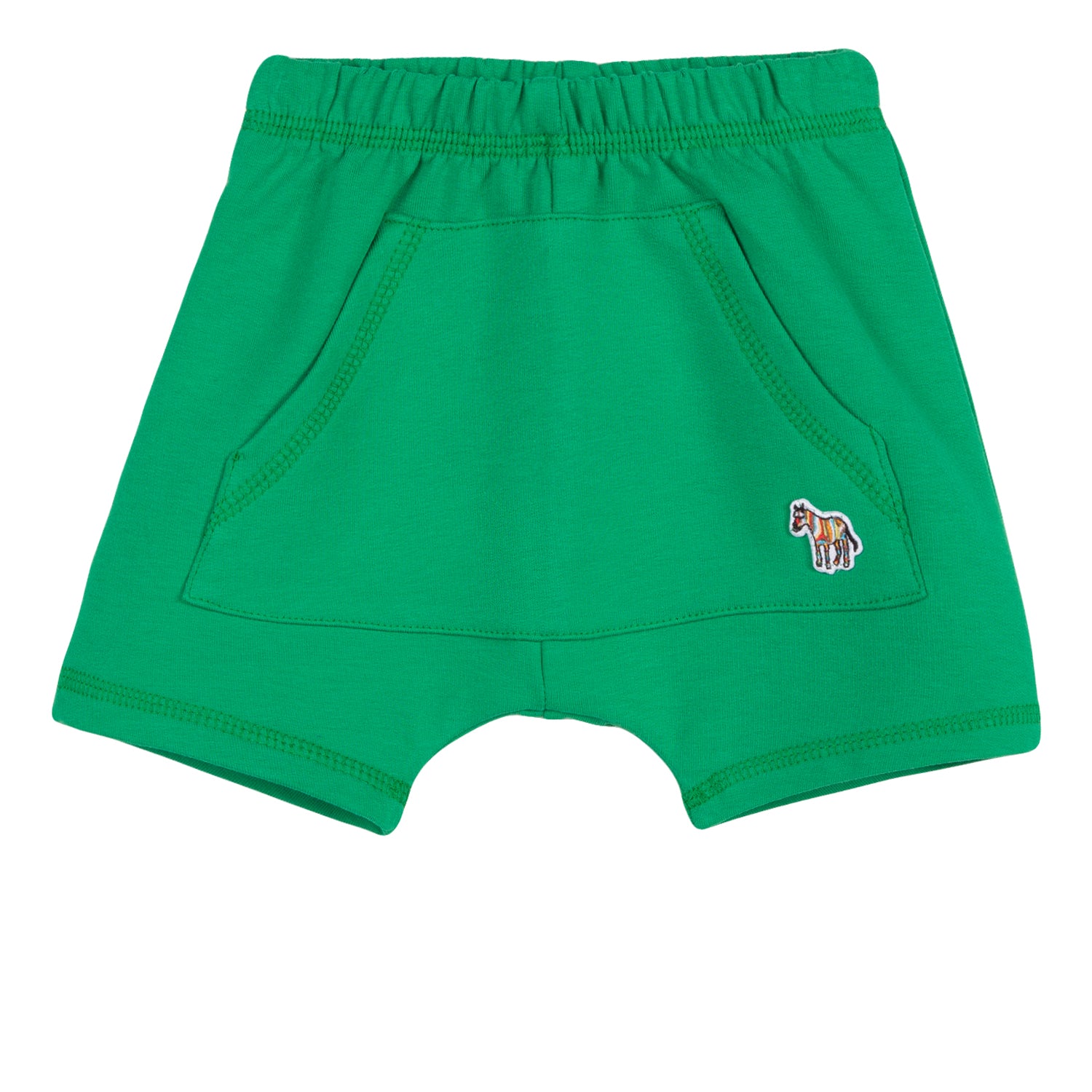 Baby Boys Green Cotton Shorts