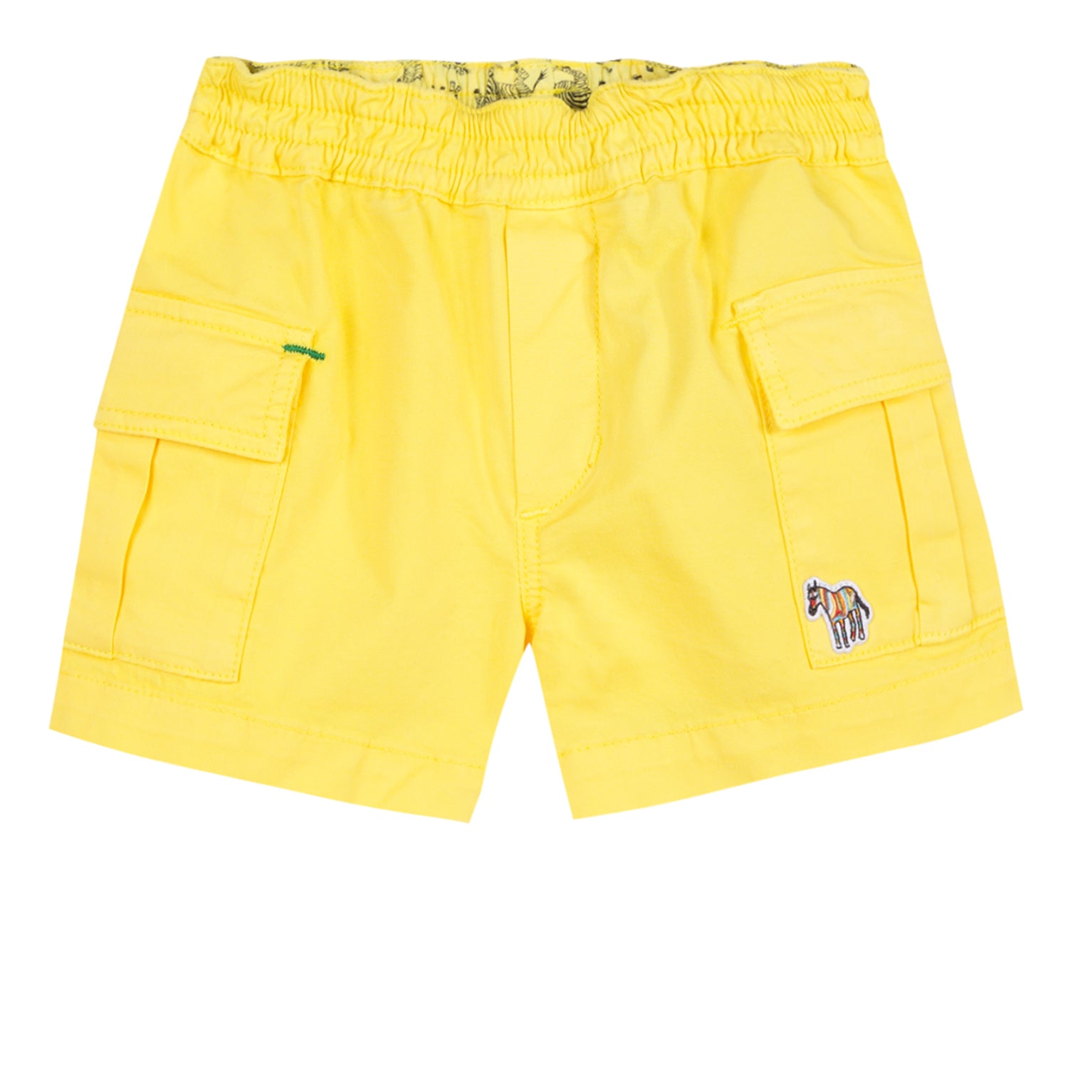 Baby Boys Yellow Cotton Shorts