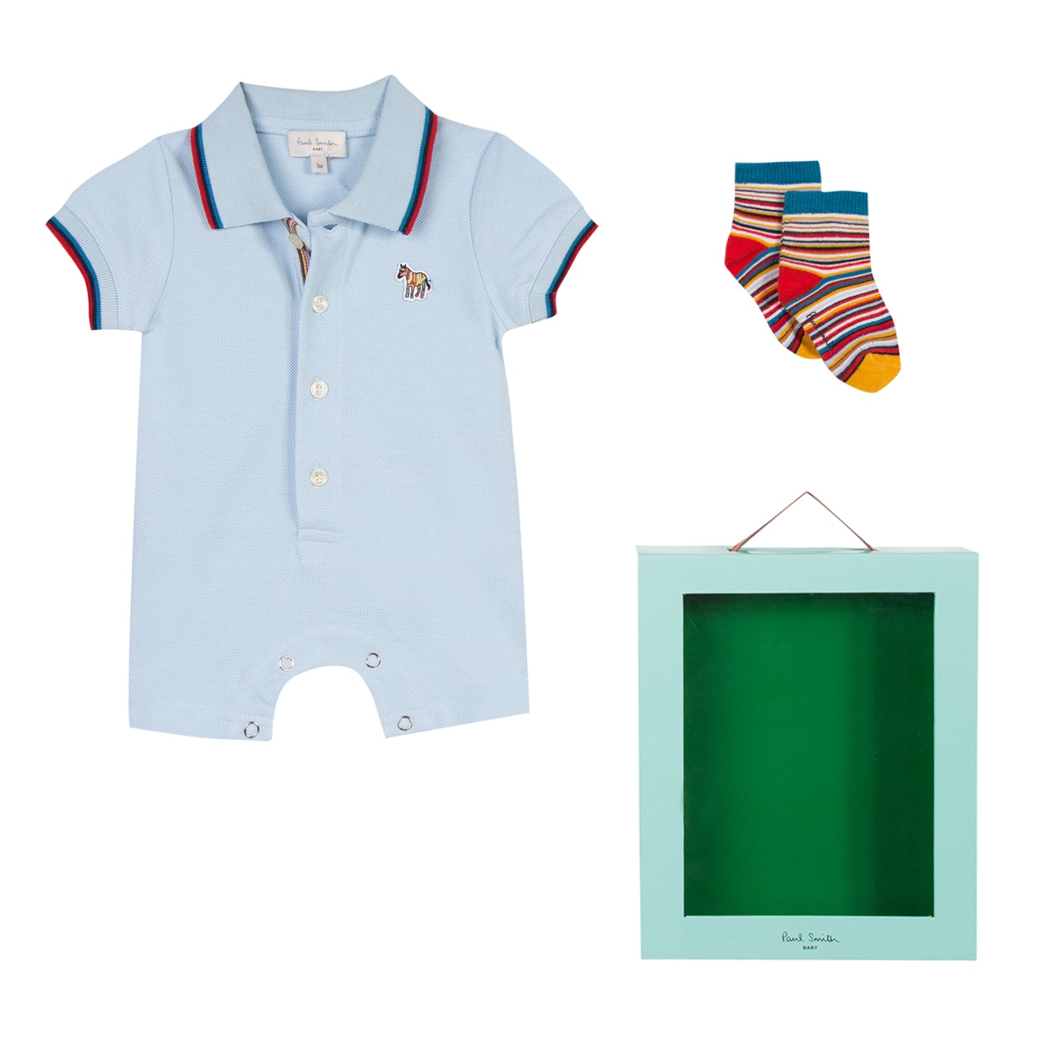 Baby Boys Light Blue Babysuit