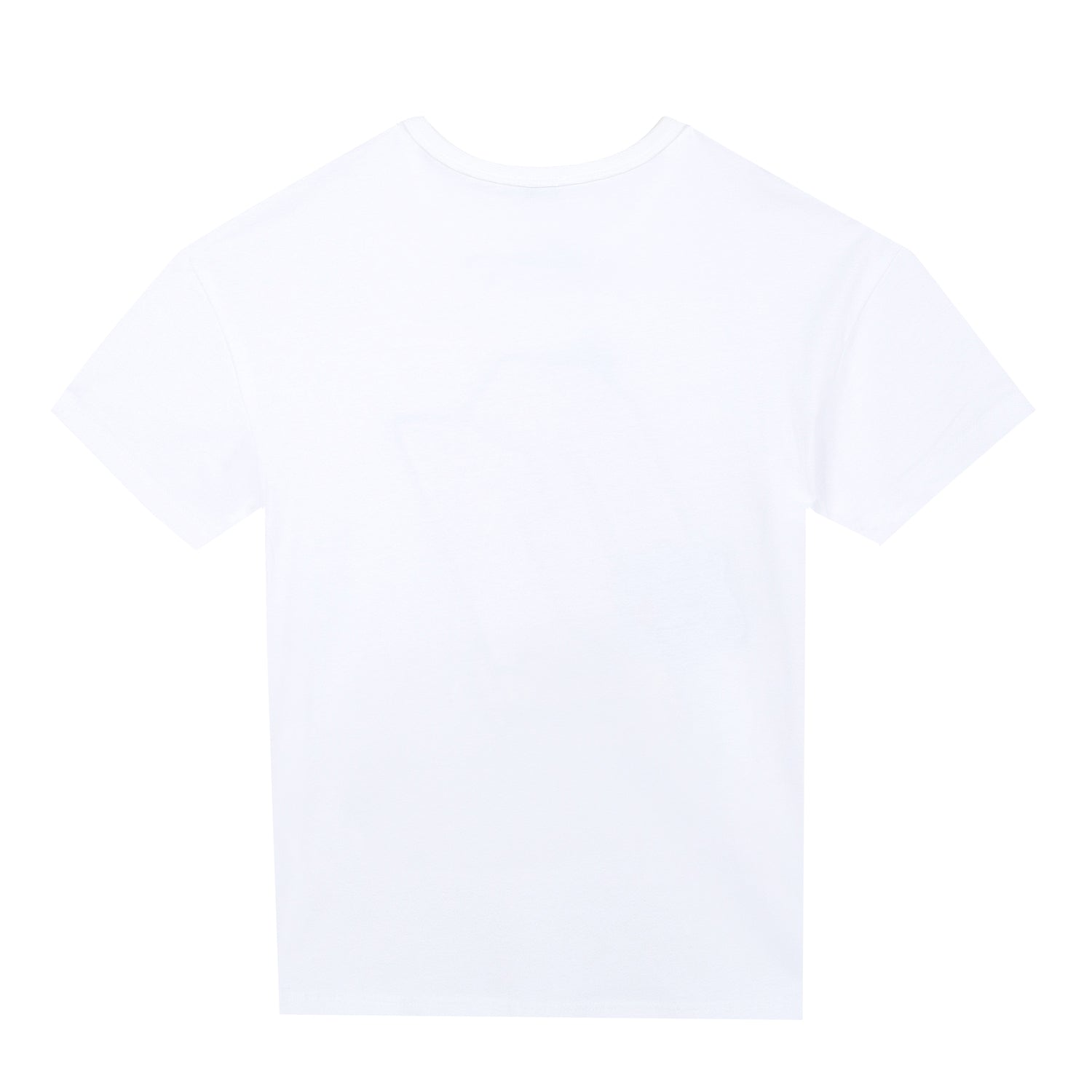 Girls White Printed Cotton T-shirt