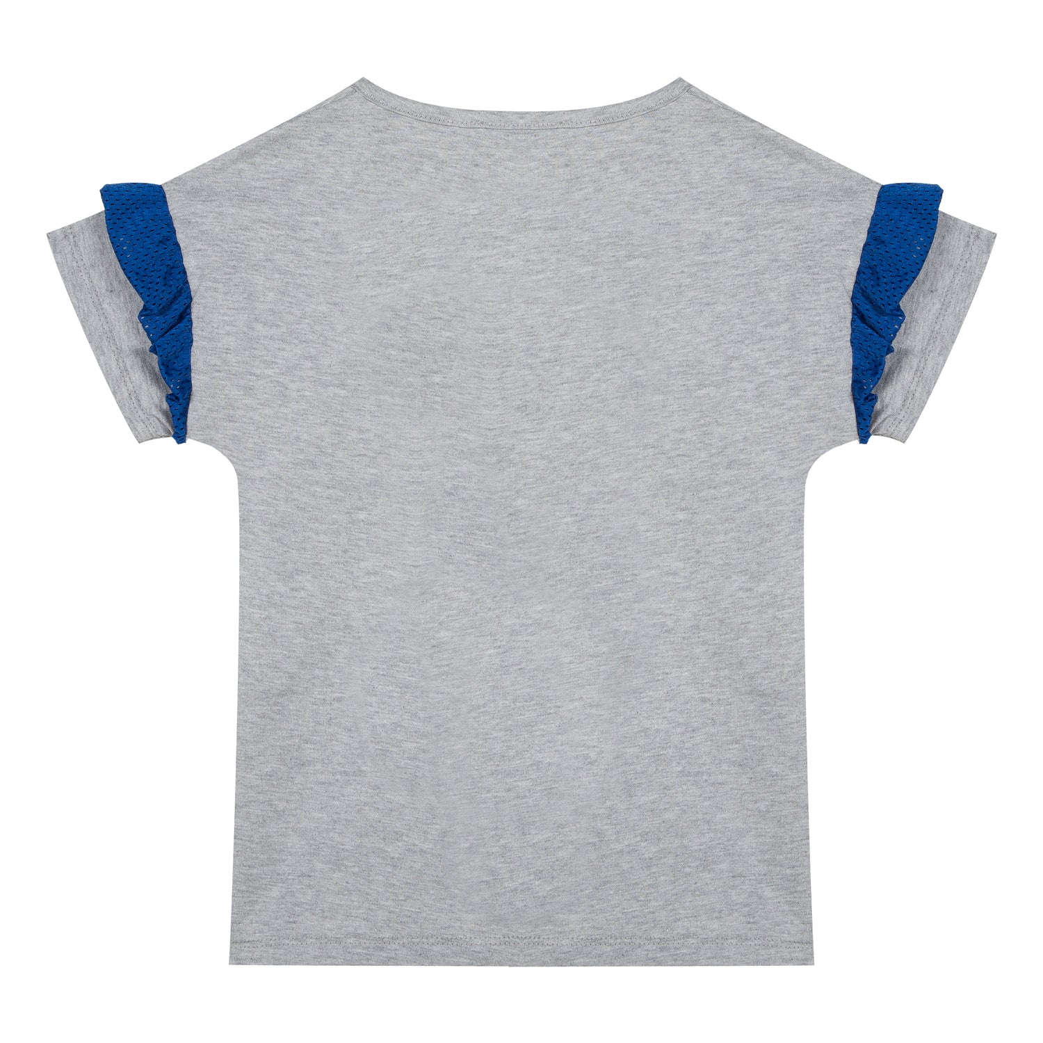Girls Grey Printed Cotton T-shirt