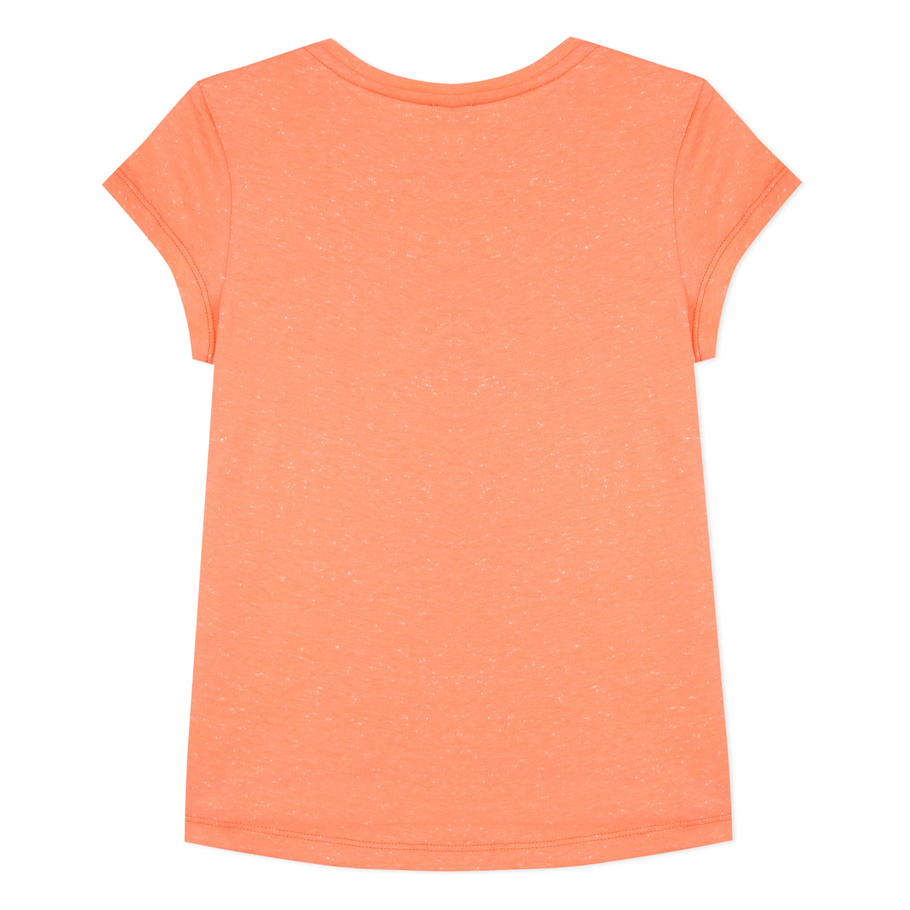 Girls Orange Cotton T-shirt
