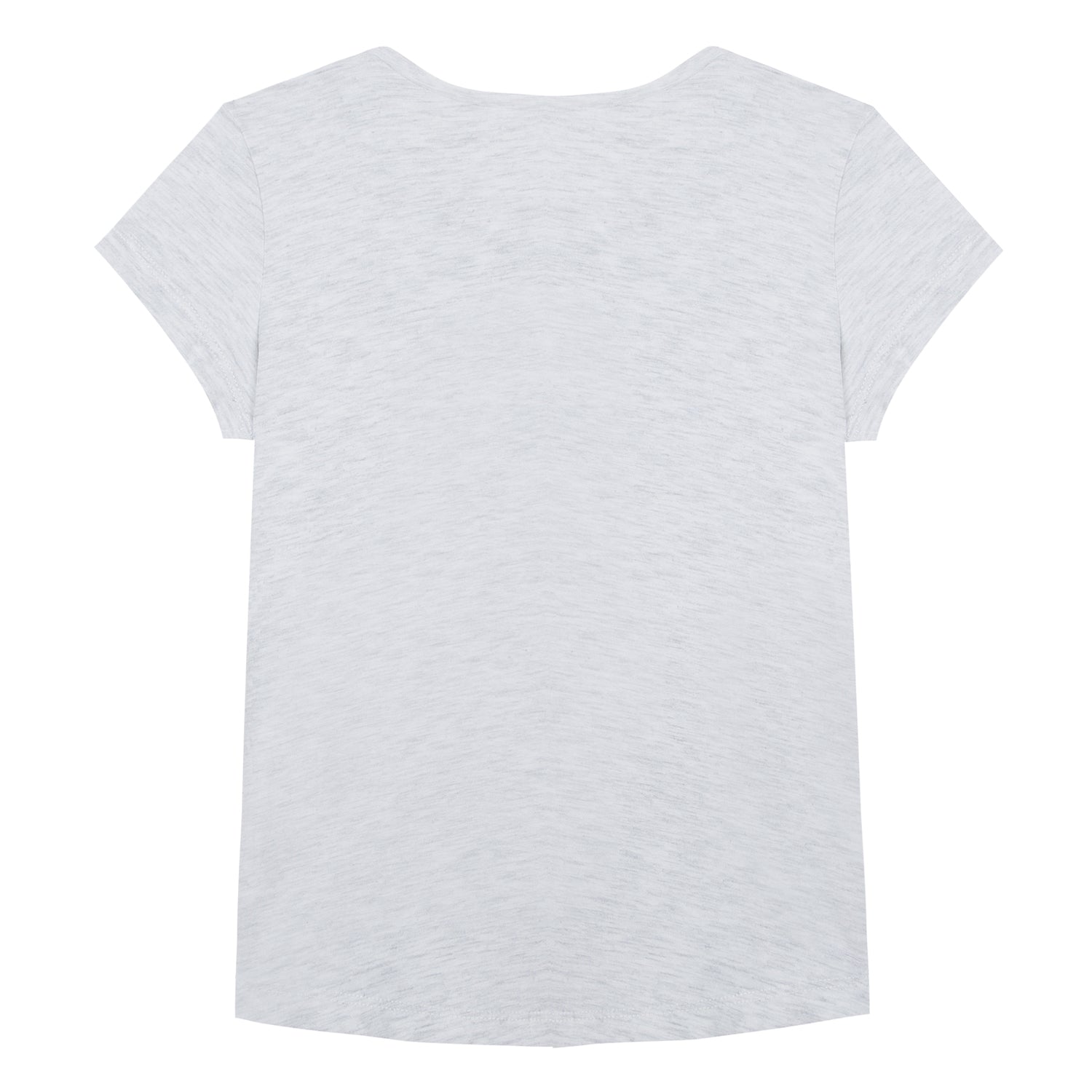 Girls Light Marl Grey Cotton T-shirt