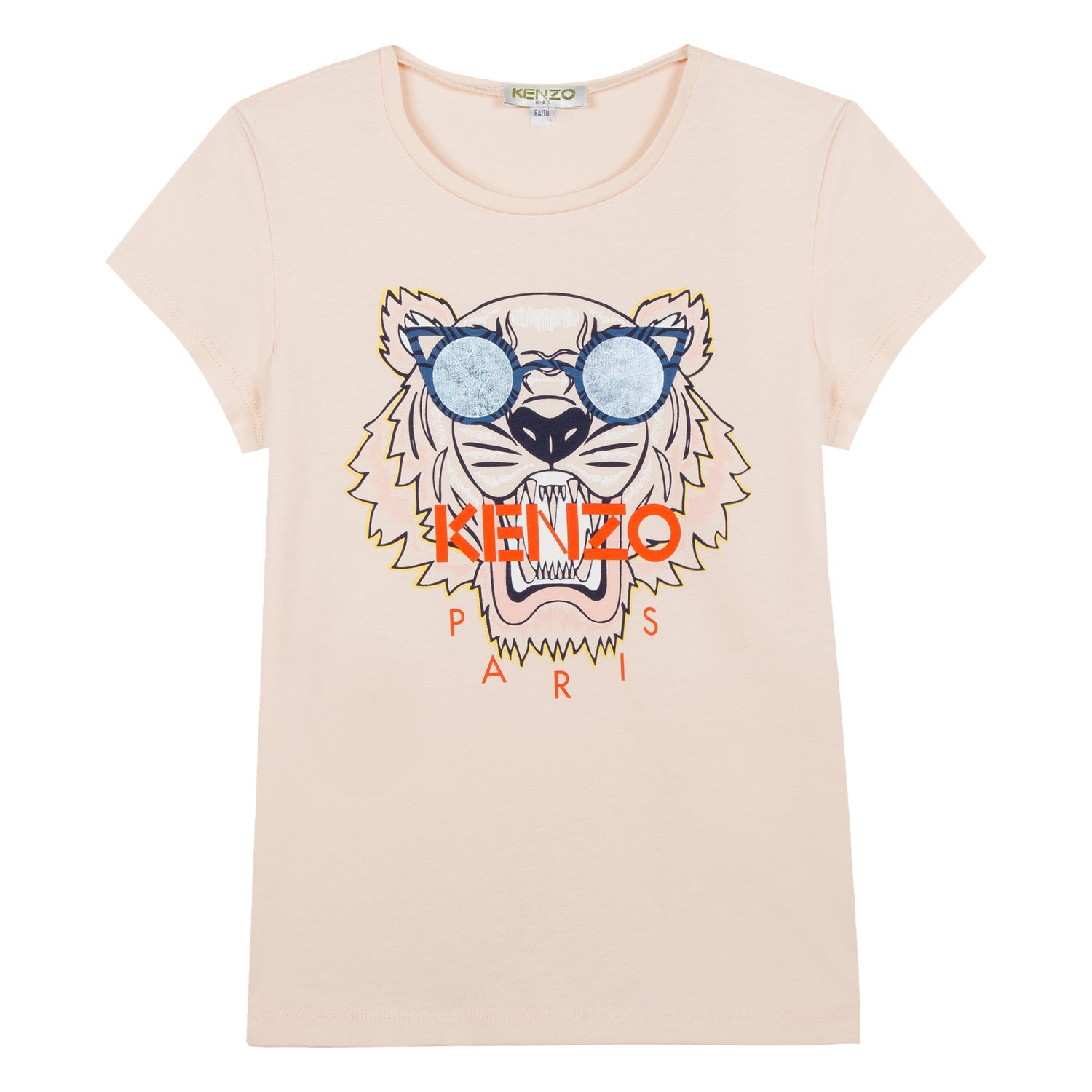 Girls Light Pink Cotton T-shirt