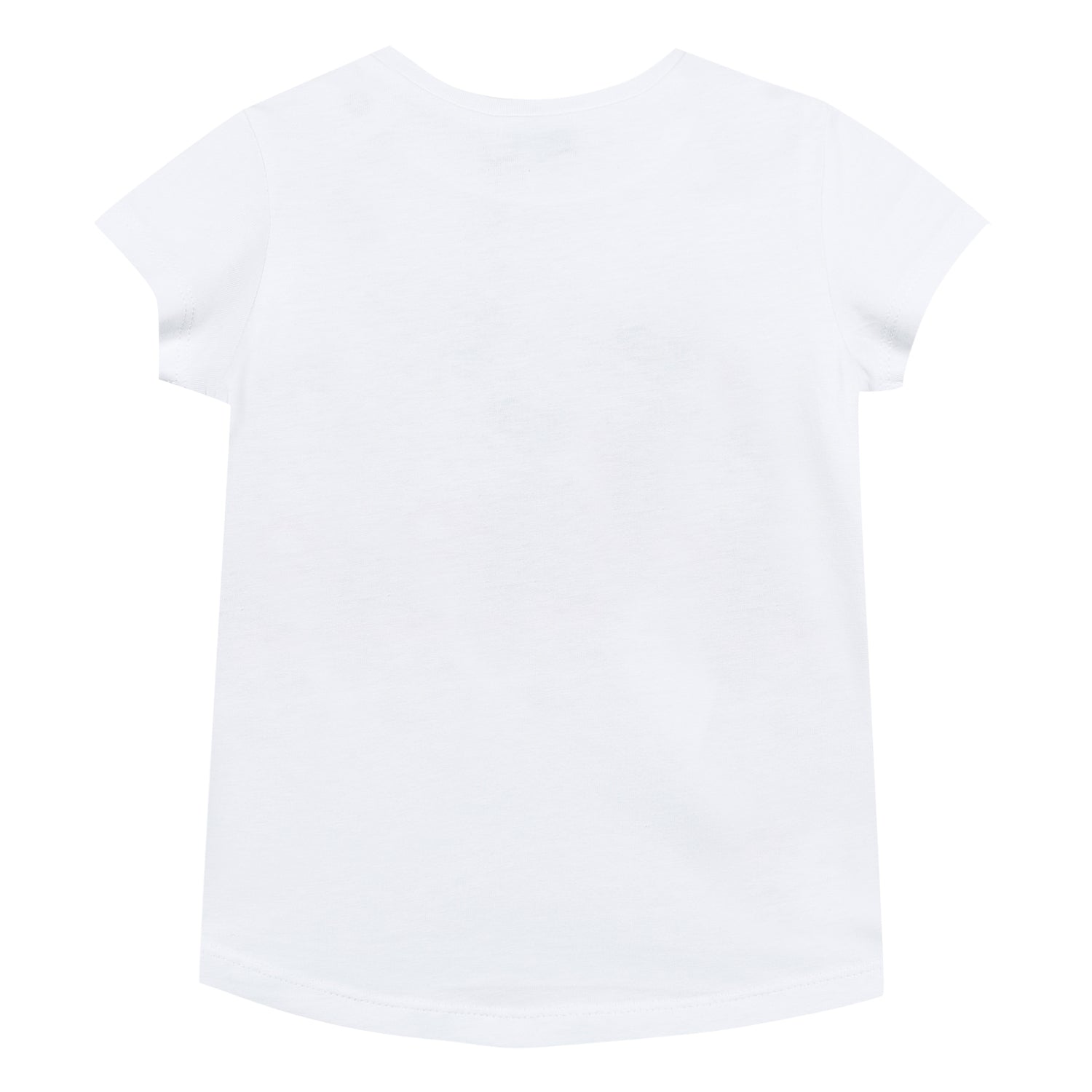 Girls Optic White Cotton T-shirt