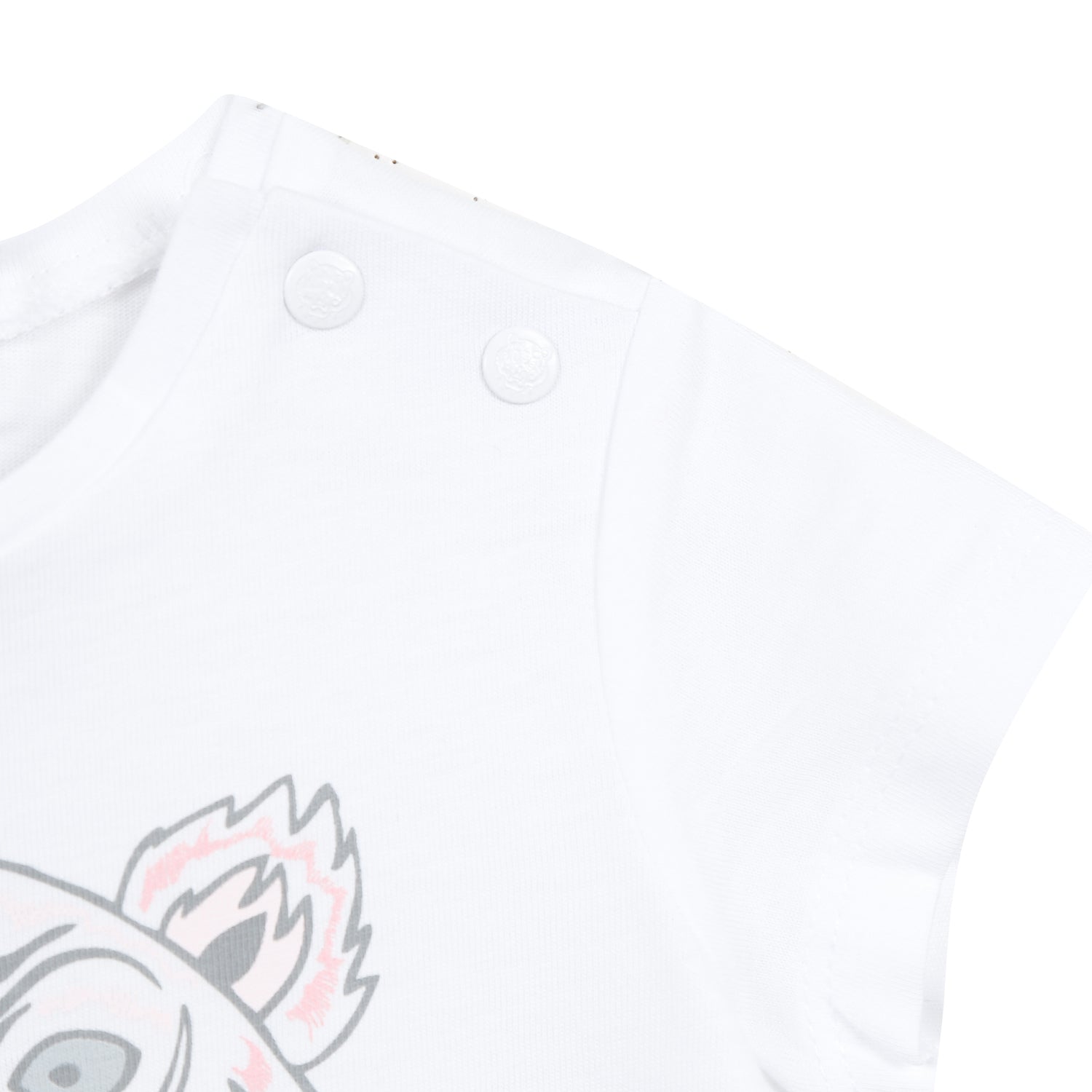 Girls Optic White Cotton T-shirt