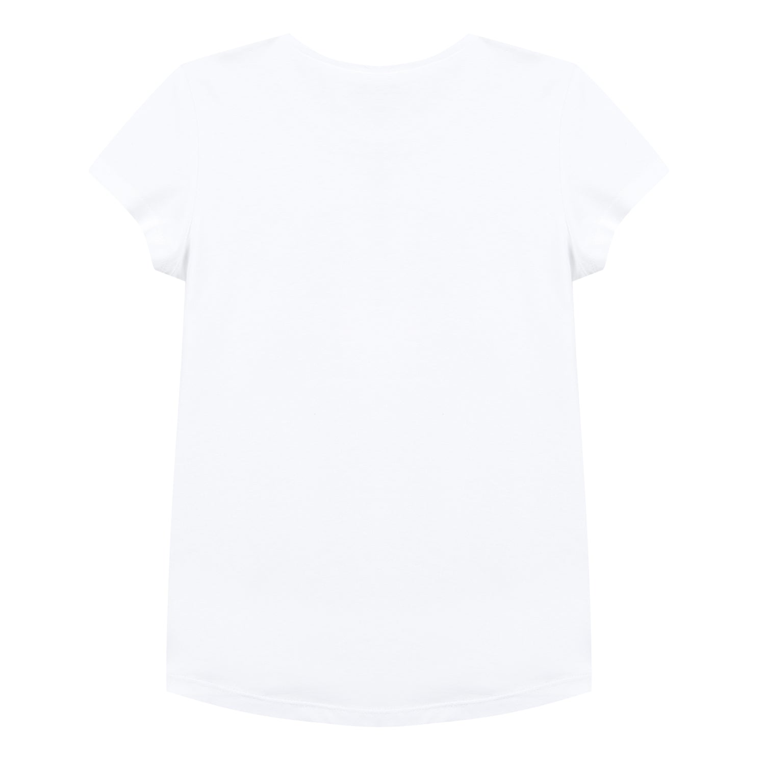 Girls Optic White Logo Cotton T-shirt