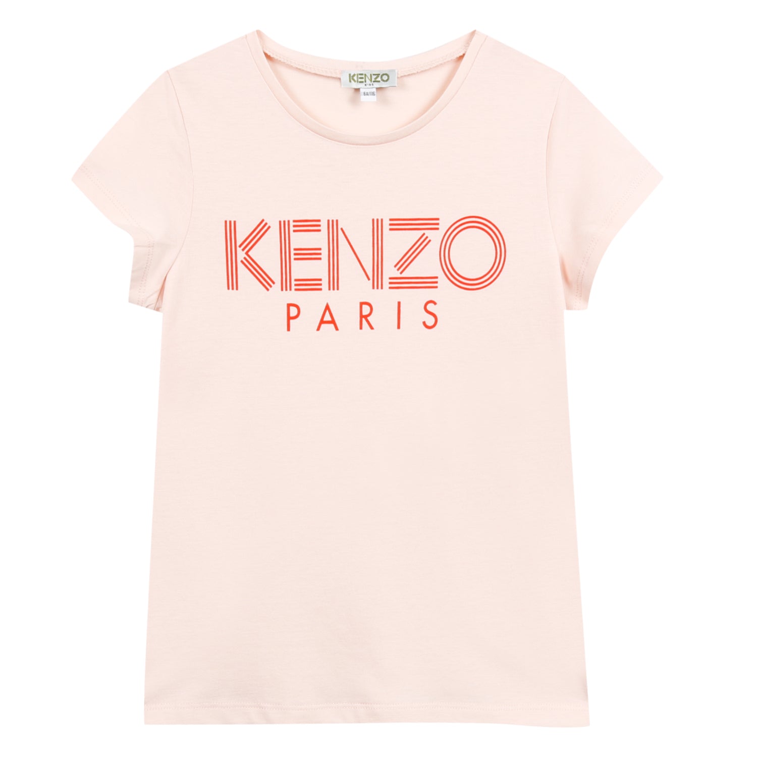 Girls Light Pink Logo Cotton T-shirt