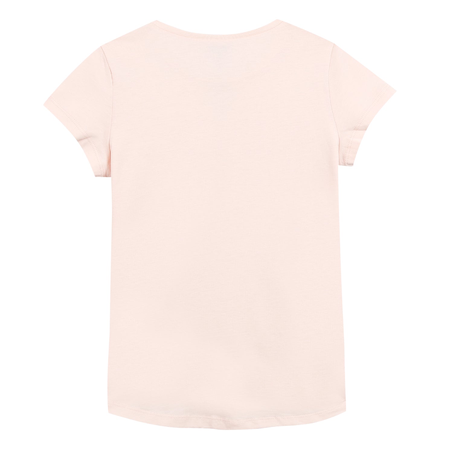 Girls Light Pink Logo Cotton T-shirt