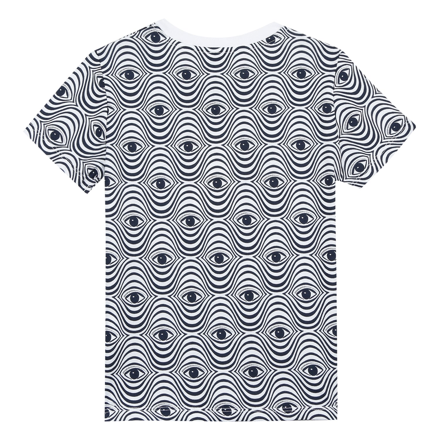 Boys Optic White Eye Printed Cotton T-shirt