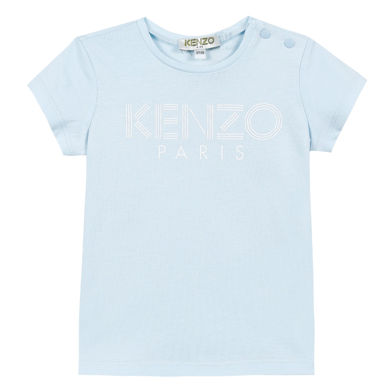 Baby Boys Light Blue Logo Cotton T-shirt