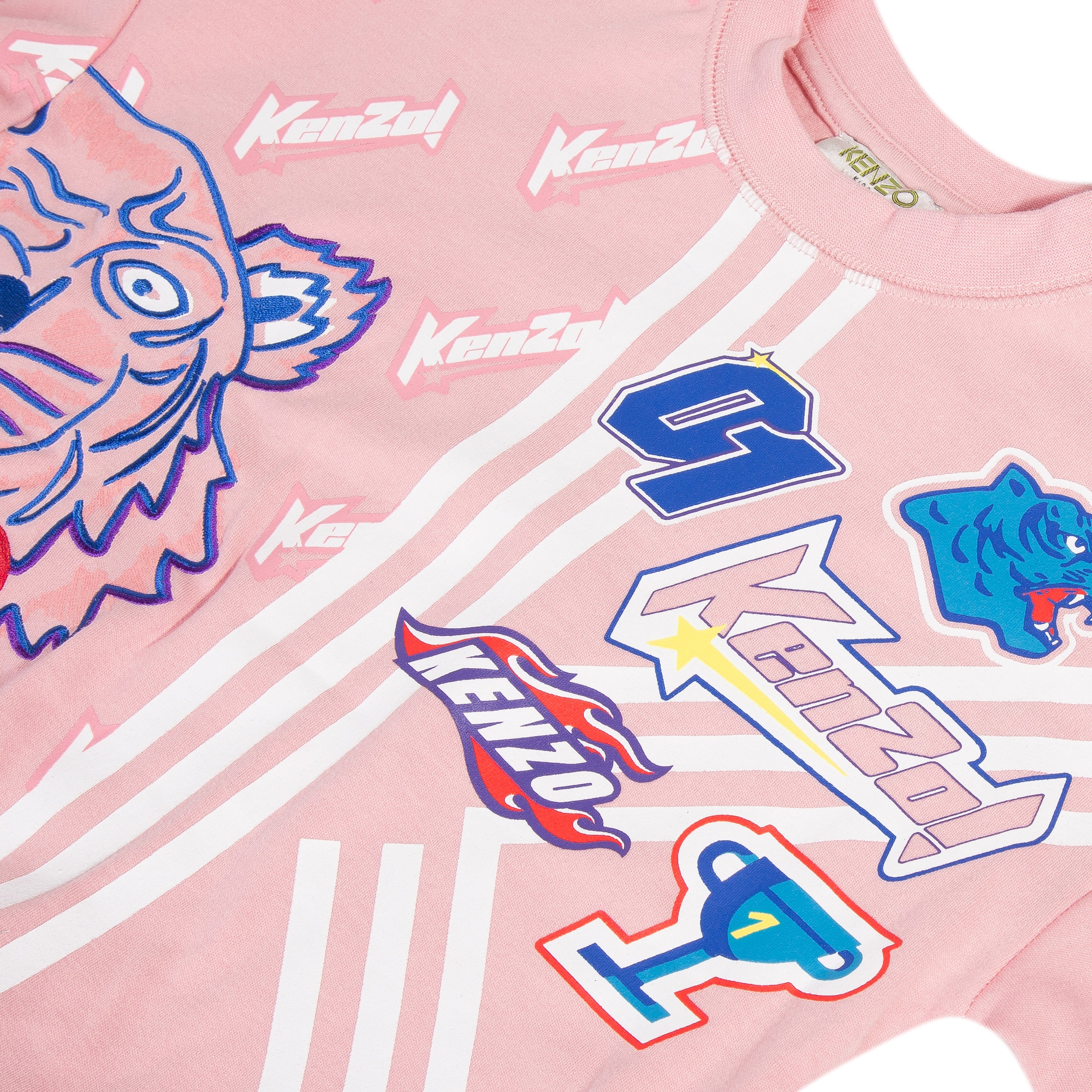Girls Middle Pink Cotton Sweatshirt