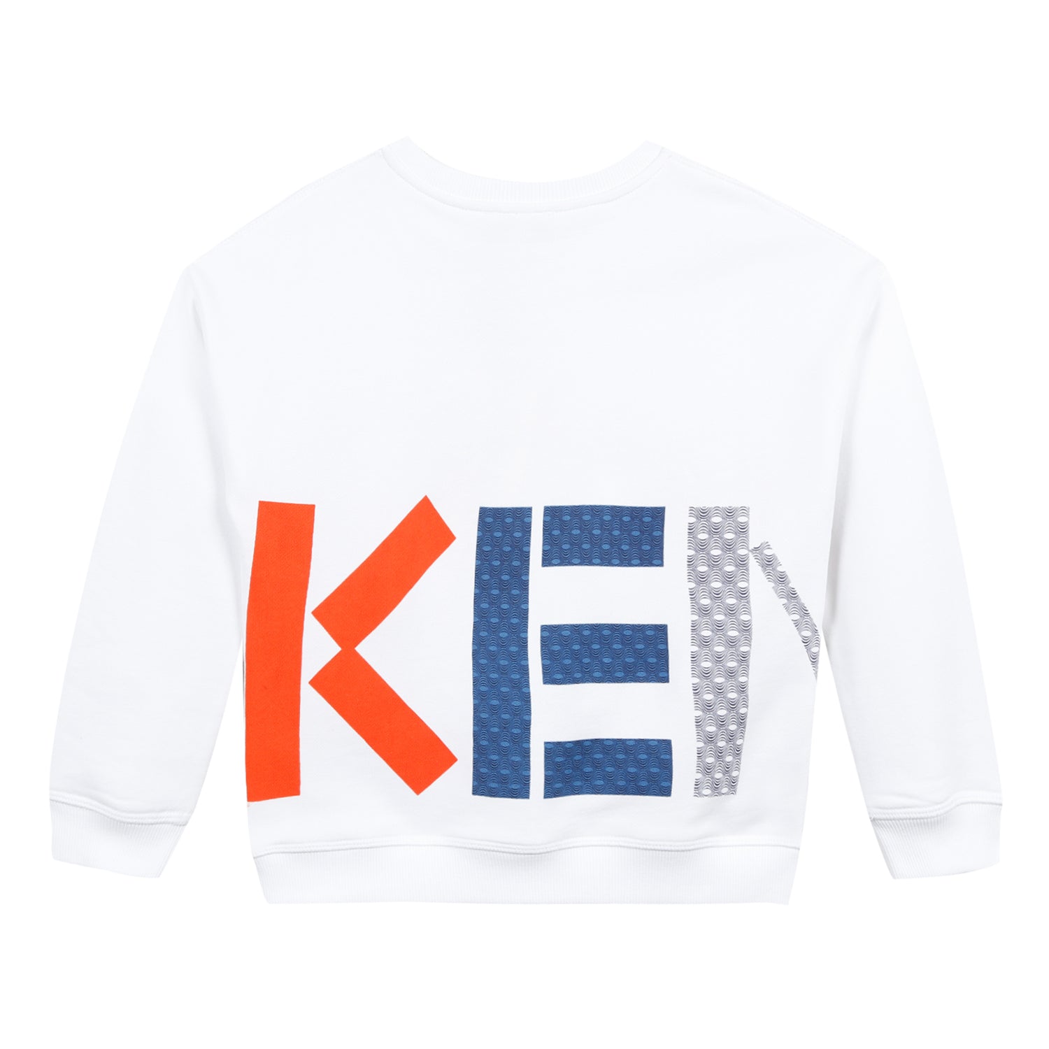 Girls Optic White Cotton Sweatshirt