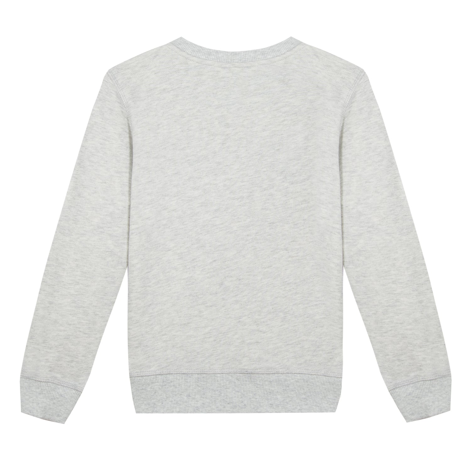 Girls Light Marl Grey Cotton Sweatshirt