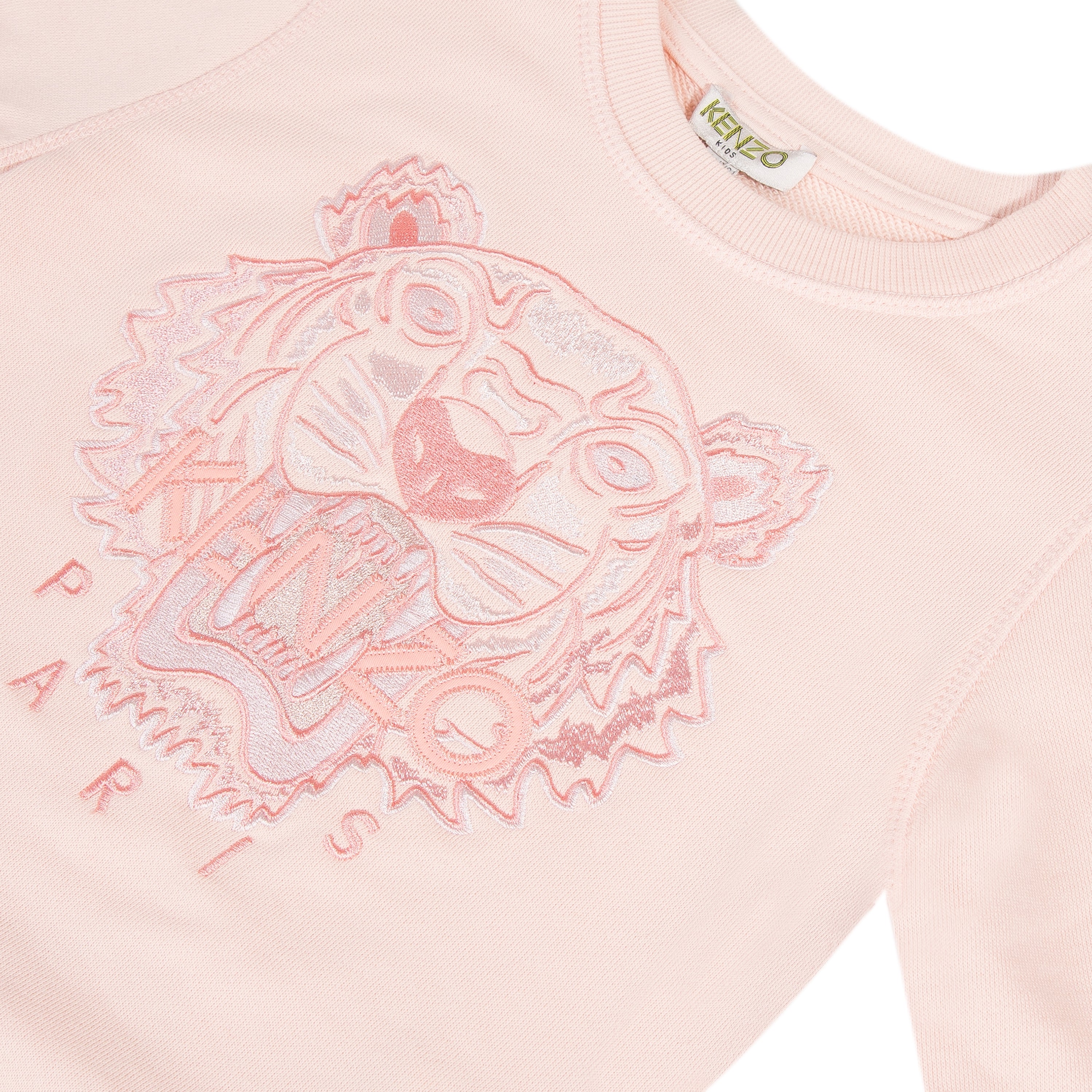 Girls Light Pink Cotton Sweatshirt