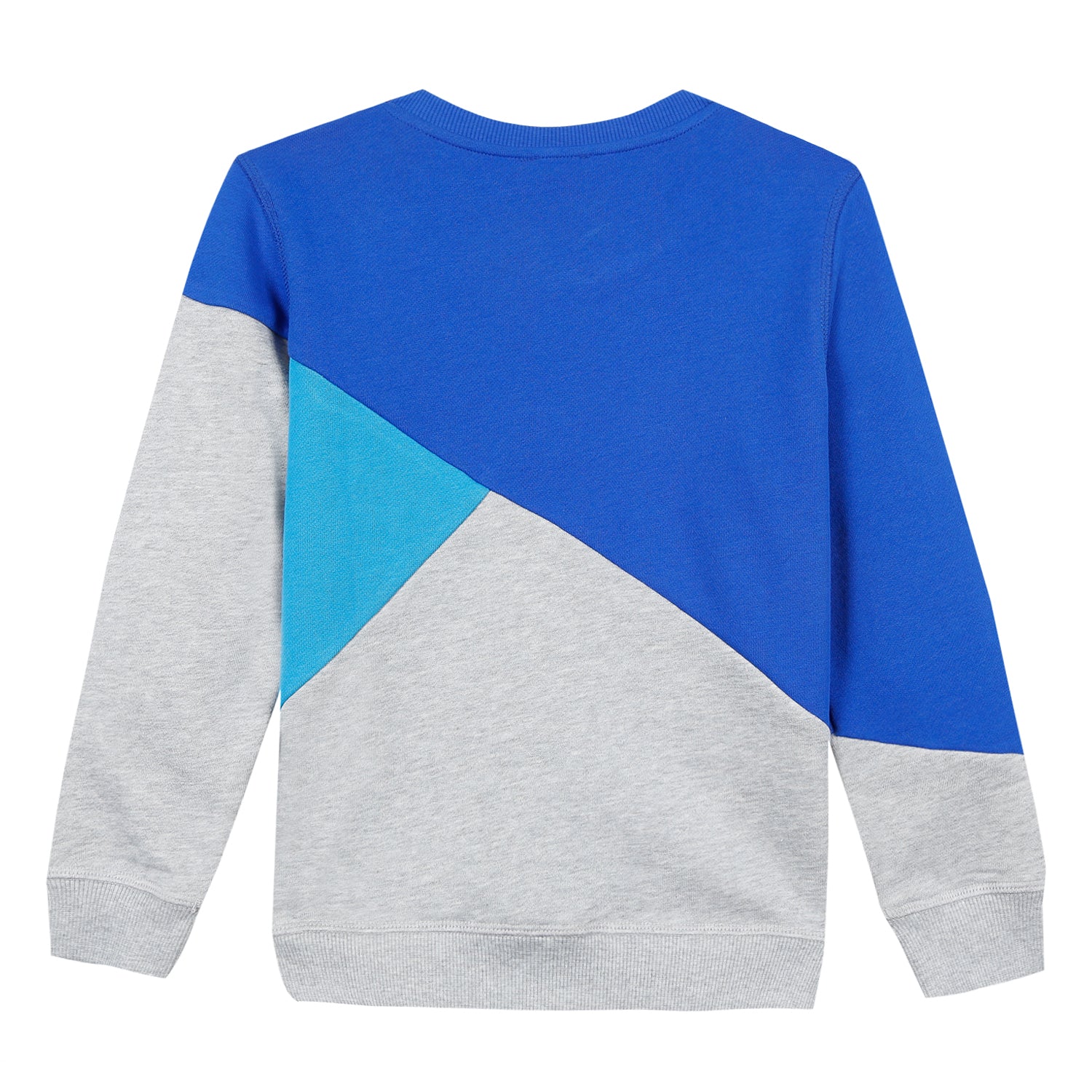 Boys Blue & Grey Logo Cotton Sweatshirt