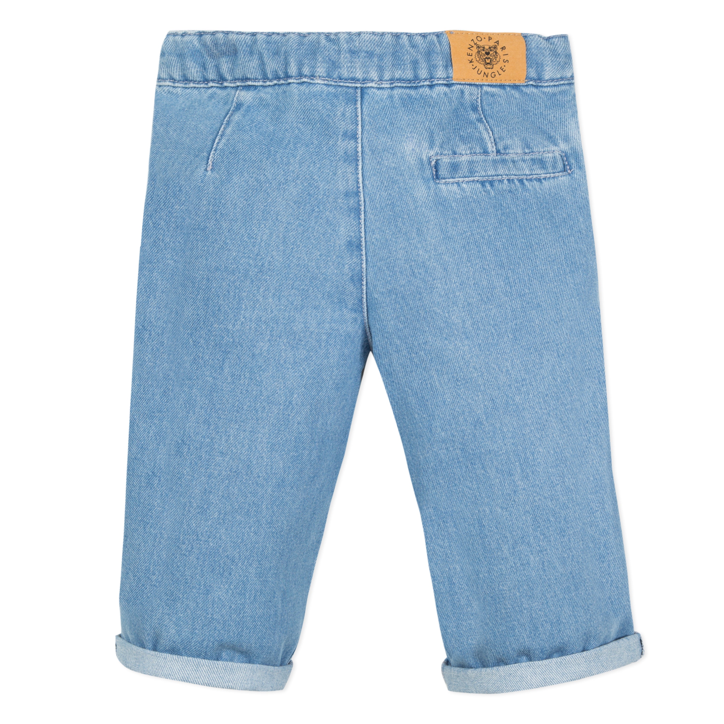 Girls Blue Denim Cotton Trousers