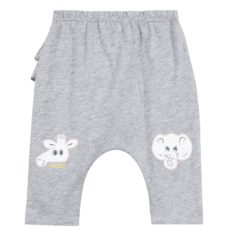 Girls Grey Cotton Trosuers
