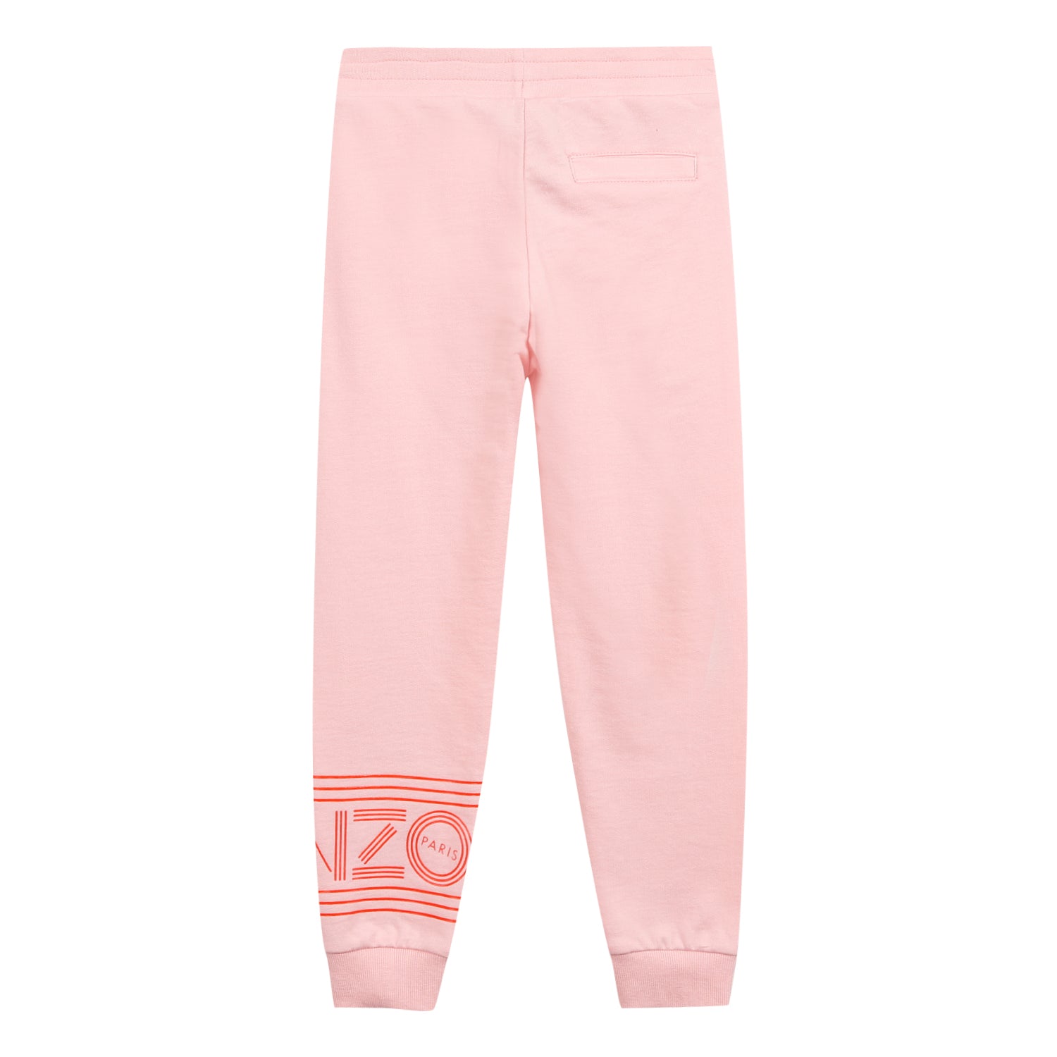 Girls Pink Logo Cotton Trousers