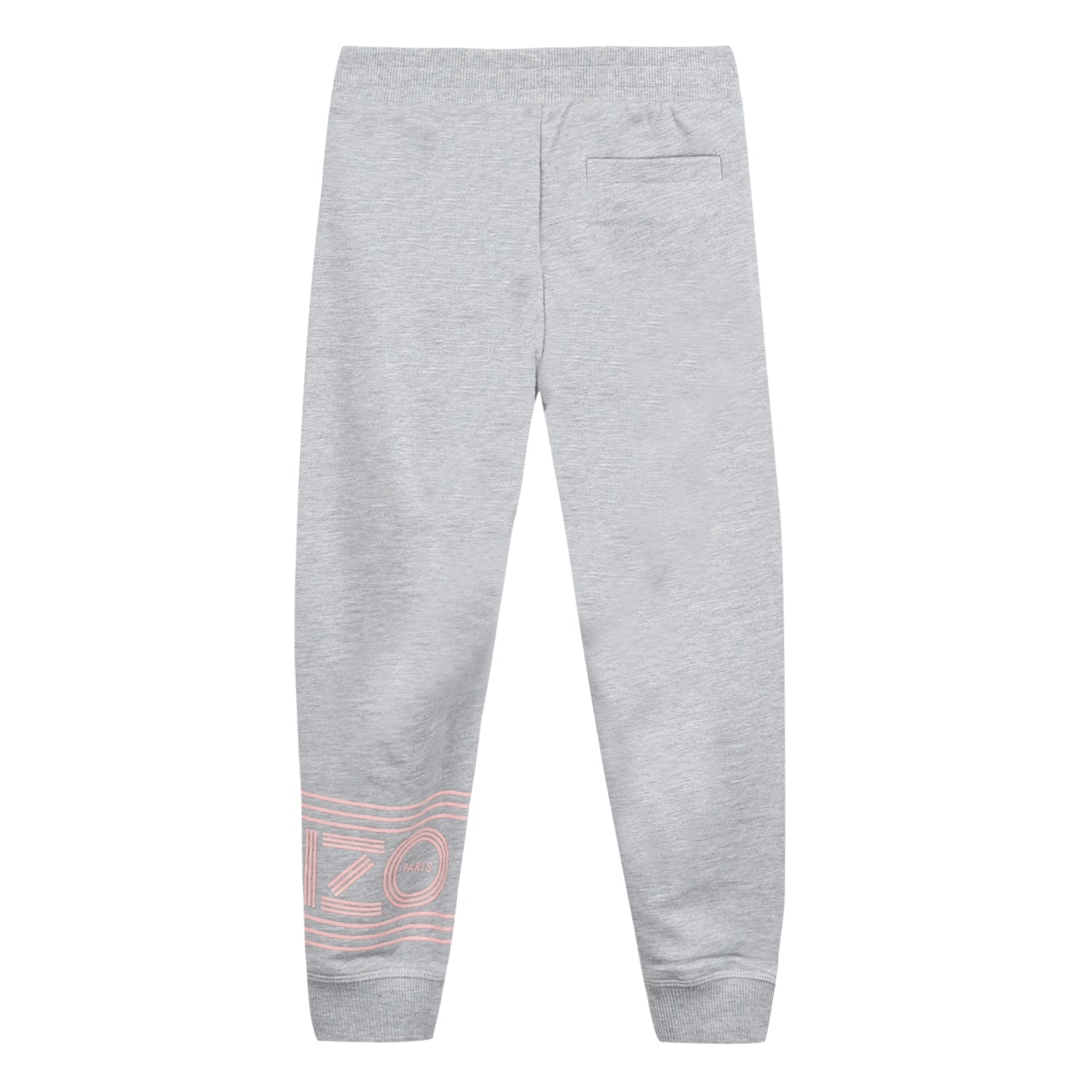 Girls Grey Logo Cotton Trousers