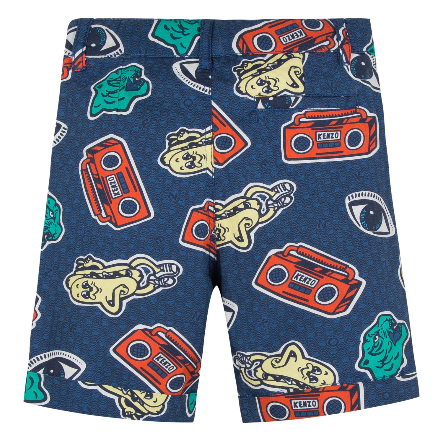 Boys Dark Blue Cotton Shorts