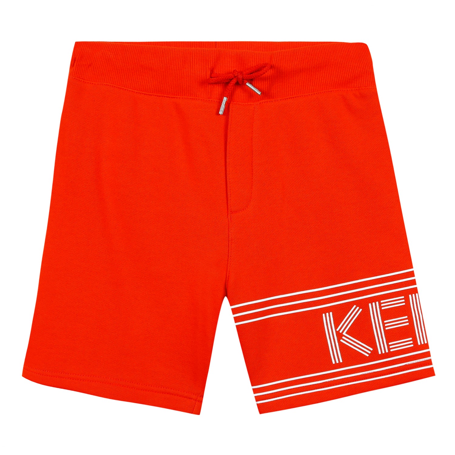 Boys Vivid Orange Logo Cotton Shorts