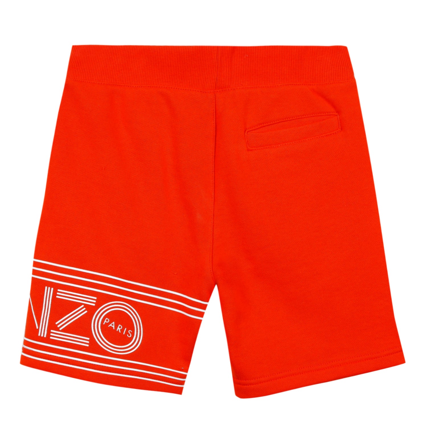 Boys Vivid Orange Logo Cotton Shorts