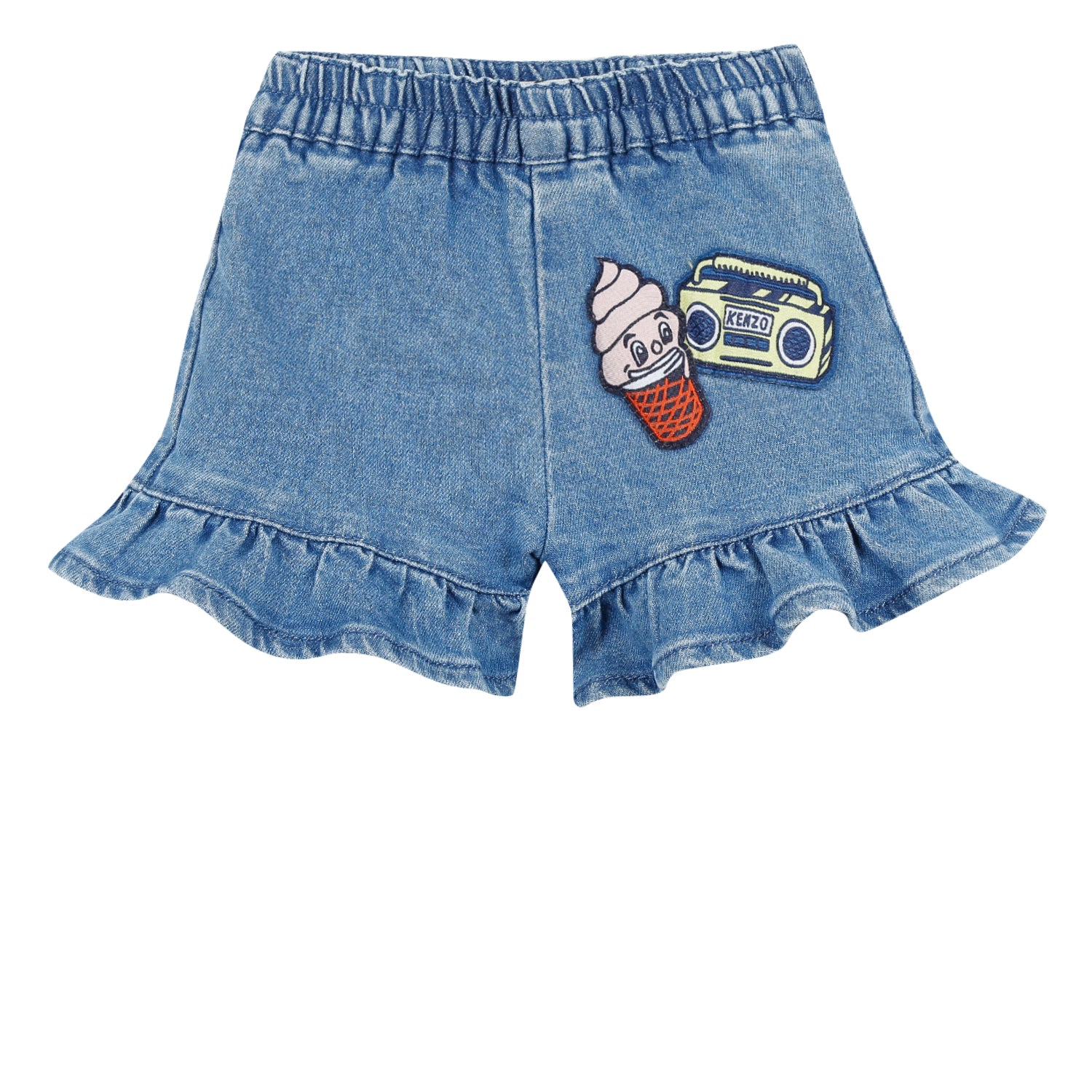 Baby Girls Indigo  Denim Shorts